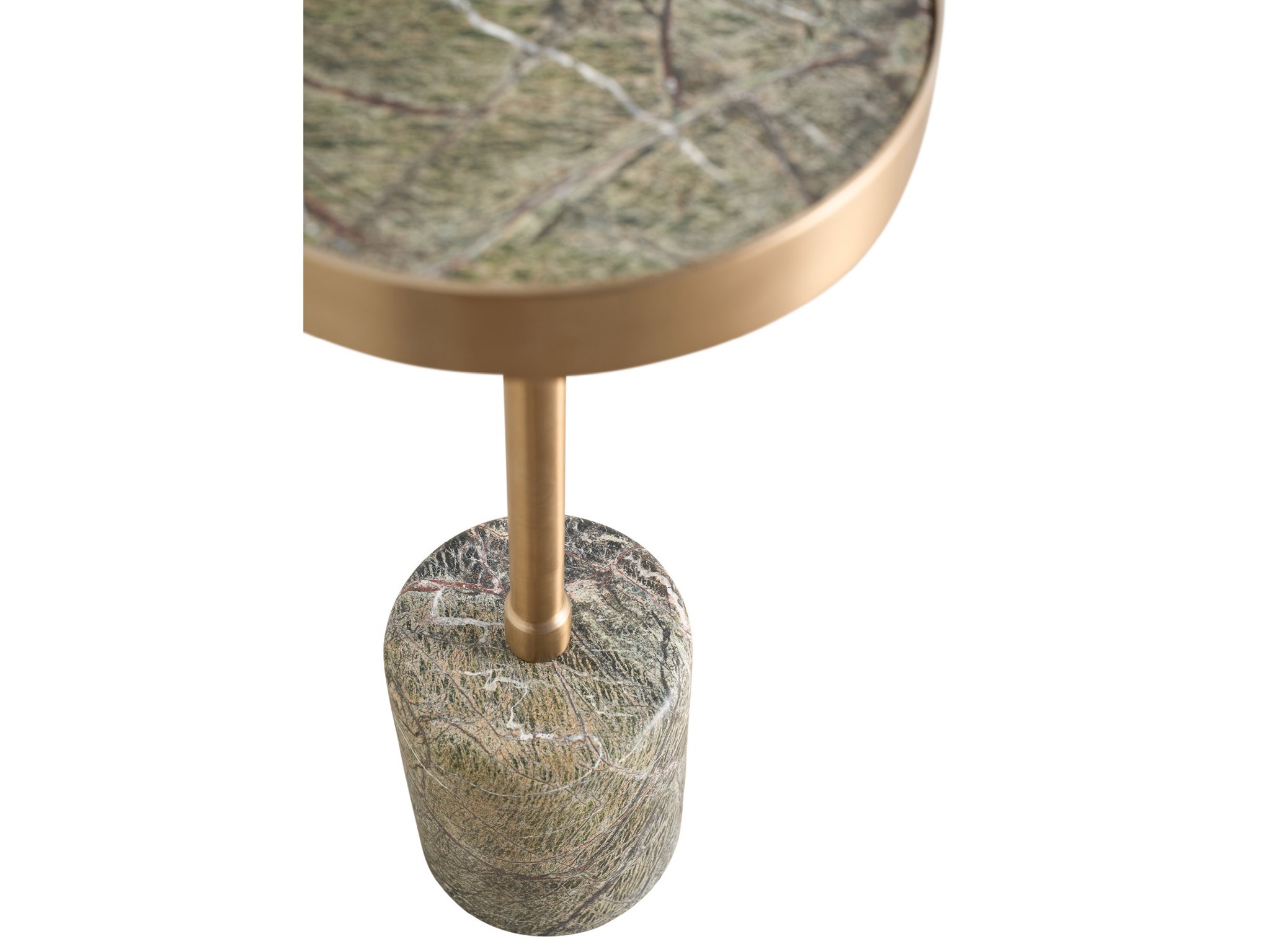 Green Marble Table - Silo with a white background