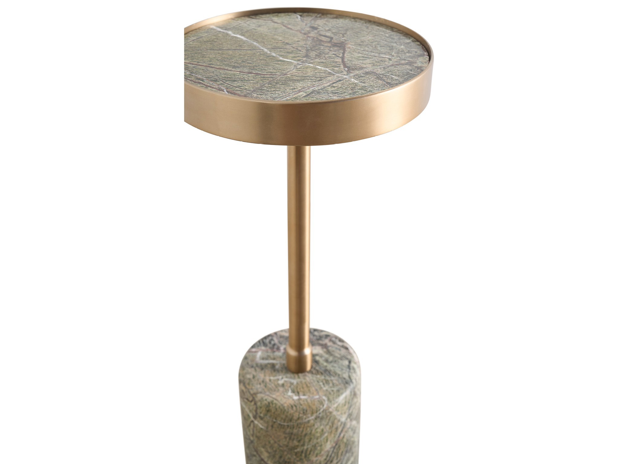 Green Marble Table - Silo with a white background