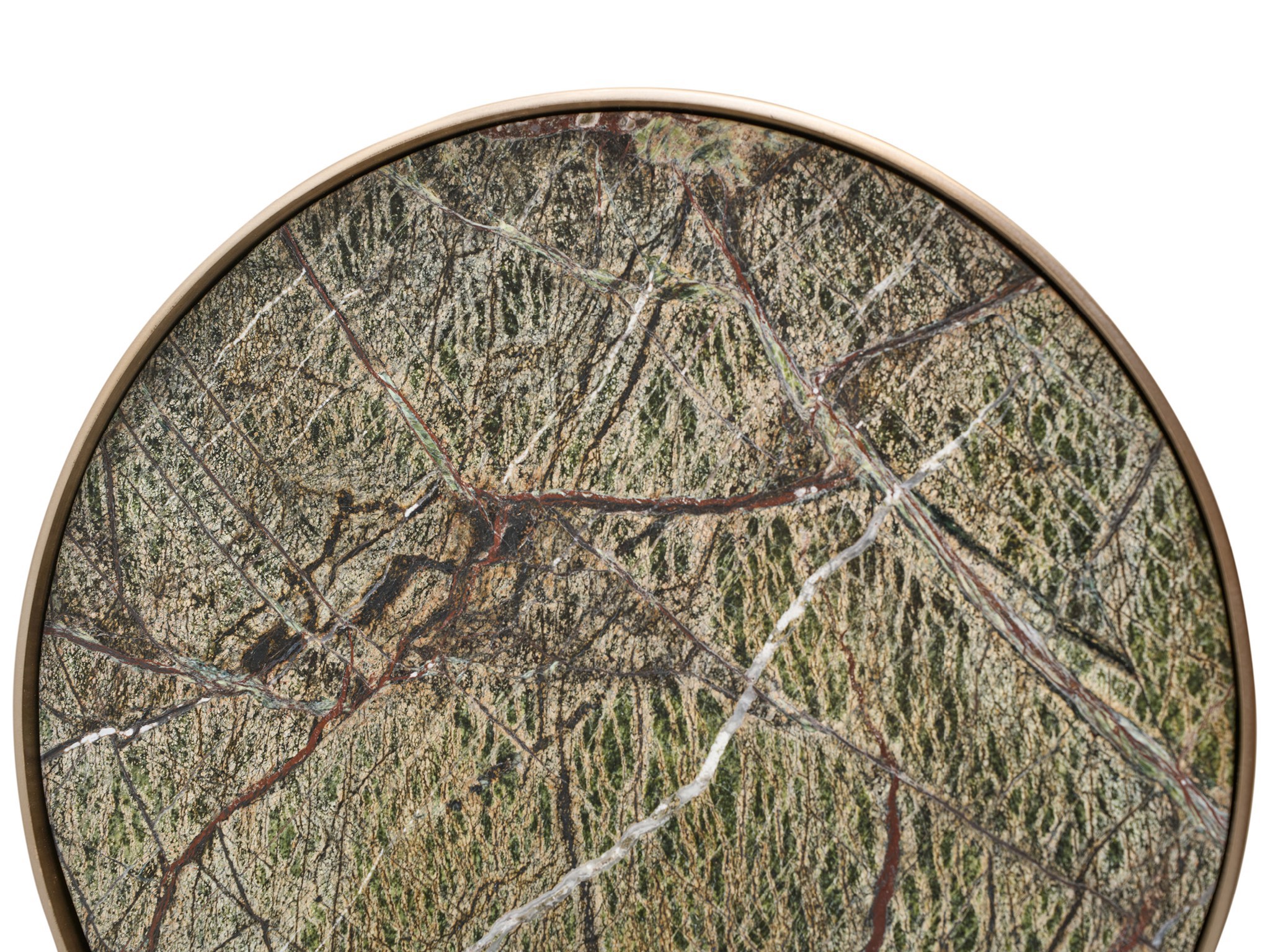 Green Marble Table - Silo with a white background