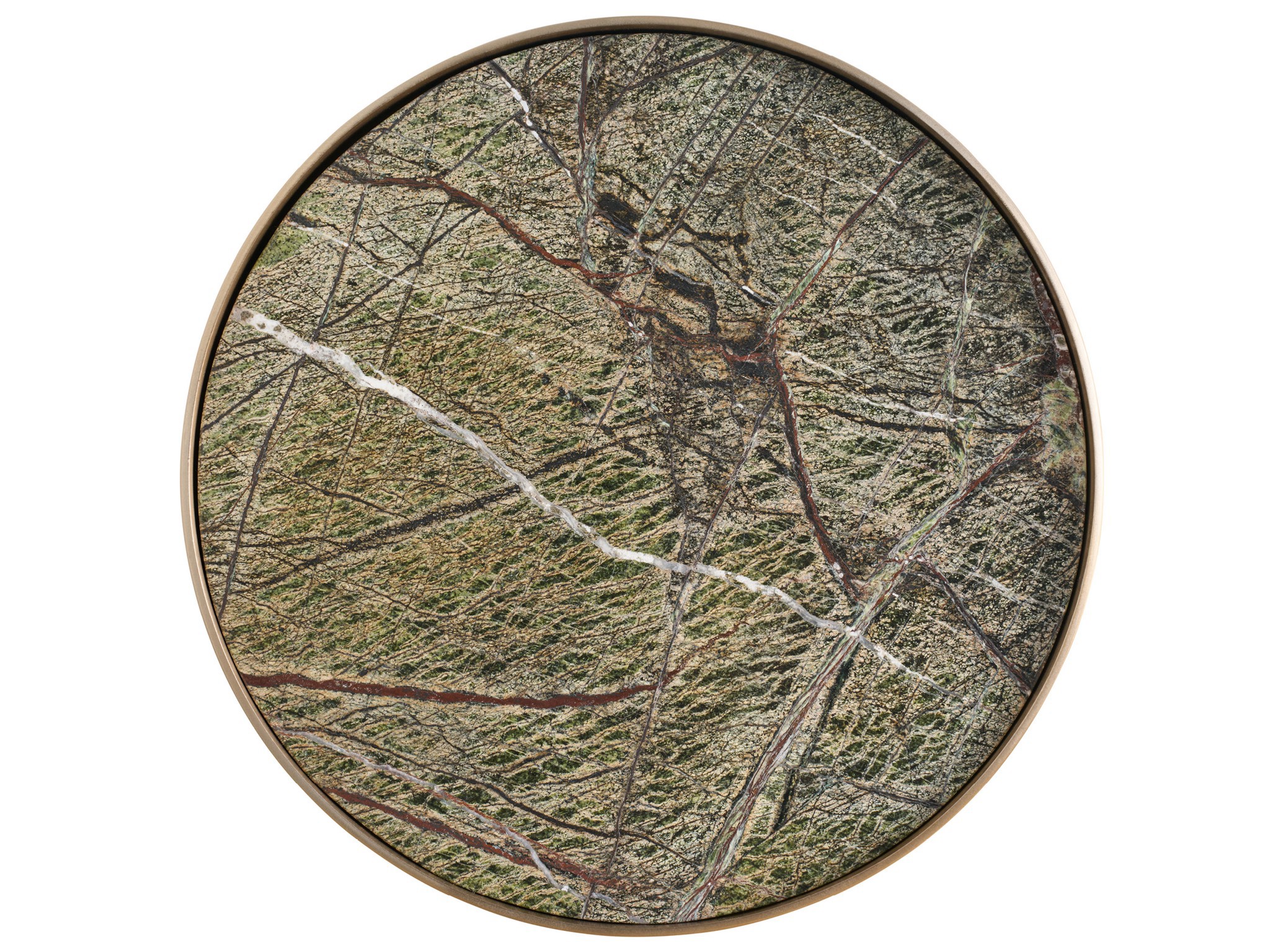 Green Marble Table - Silo with a white background