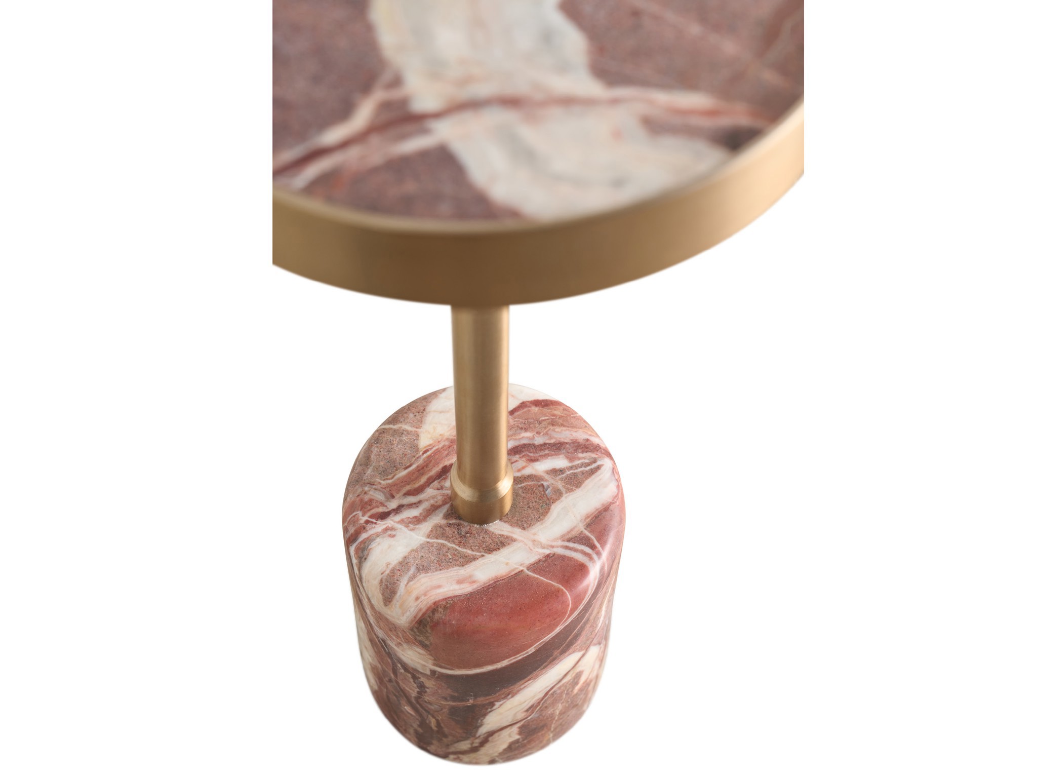Cherry Gold Marble Table - Silo with a white background