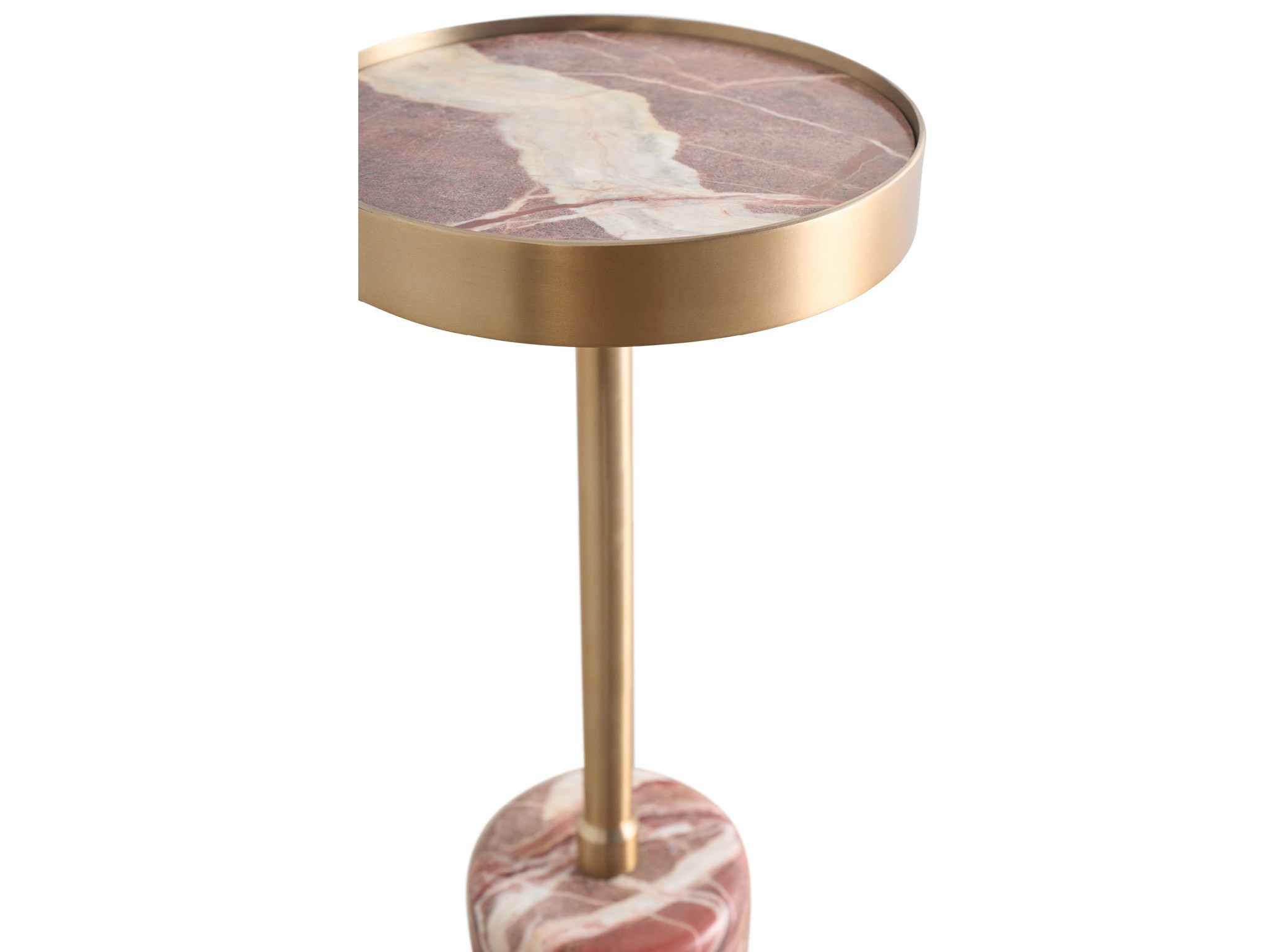 Cherry Gold Marble Table - Silo with a white background