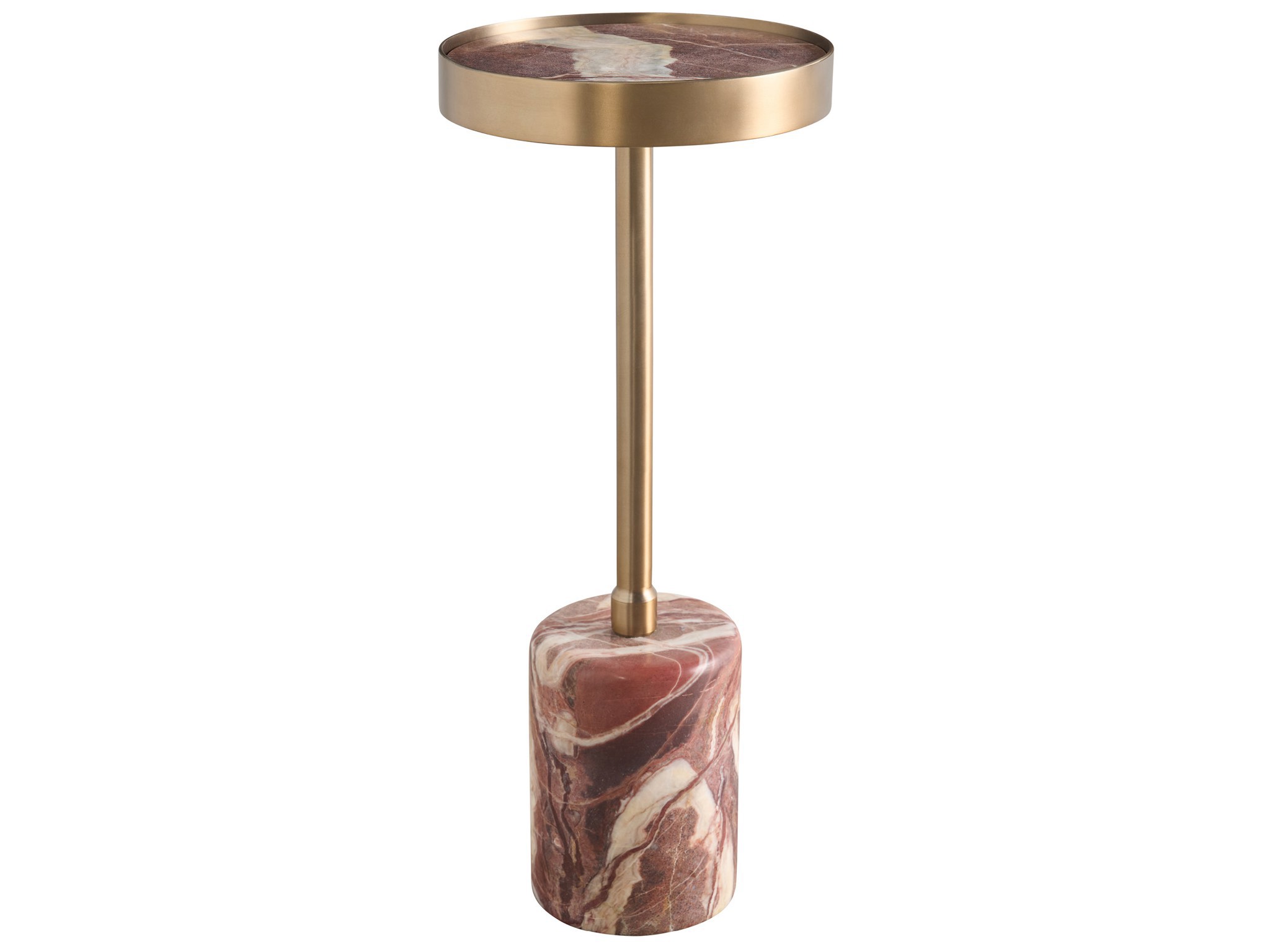 Cherry Gold Marble Table - Silo with a white background