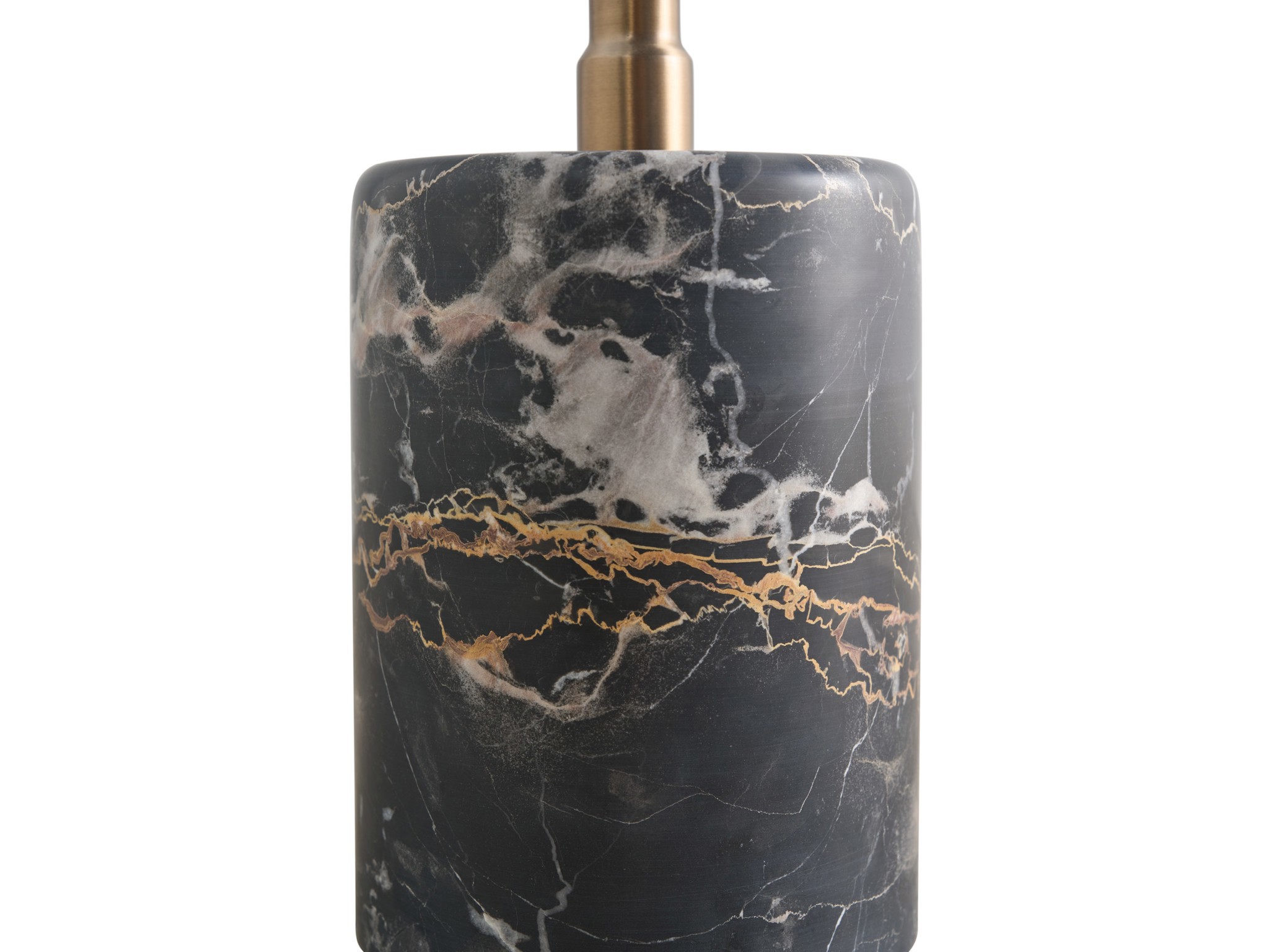 Golden Portoro Marble Table - Silo with a white background