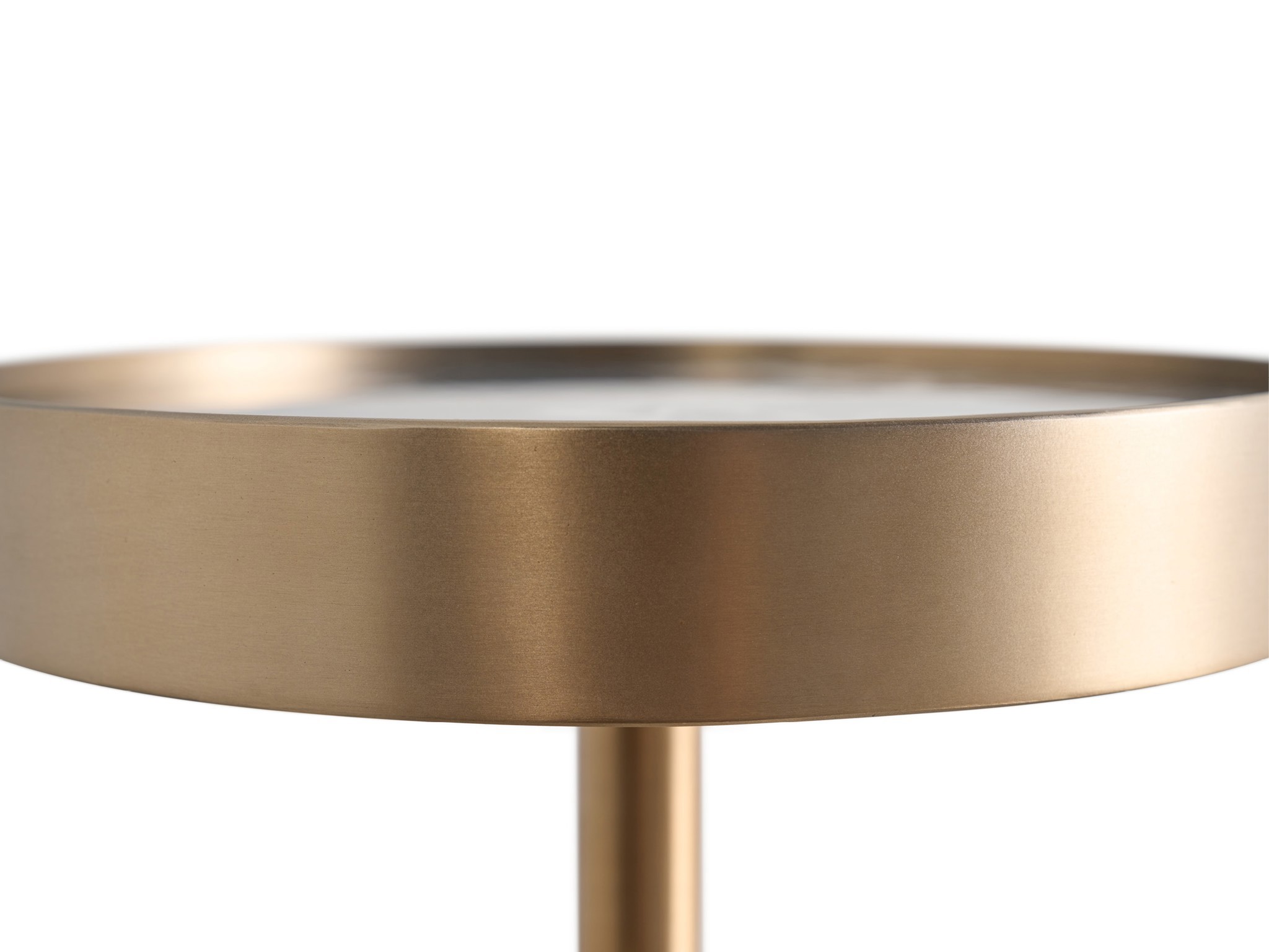 Golden Portoro Marble Table - Silo with a white background