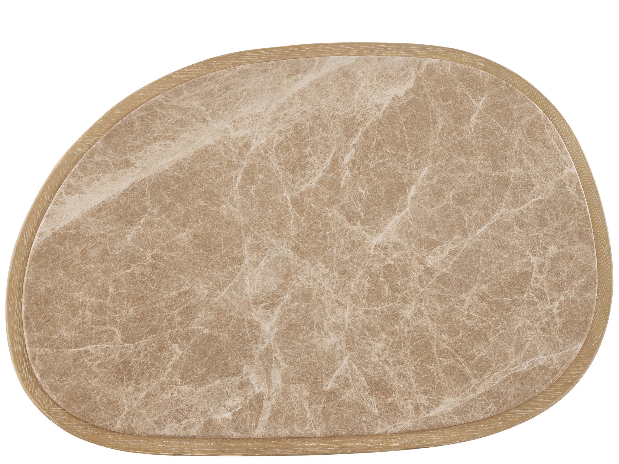 Large Light Emperador Table - Silo with a white background