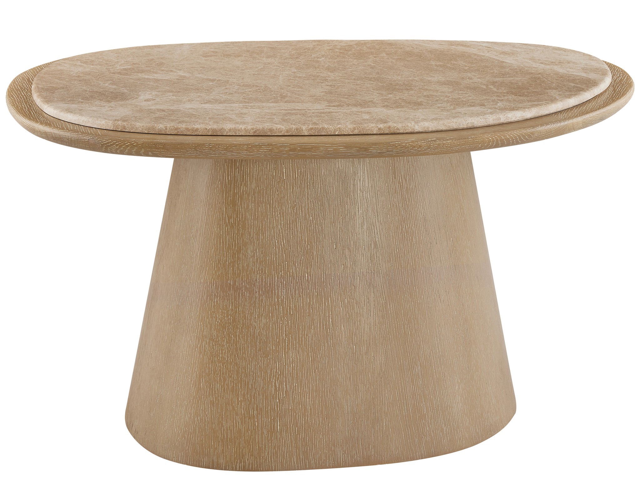 Medium Light Emperador Table - Silo with a white background