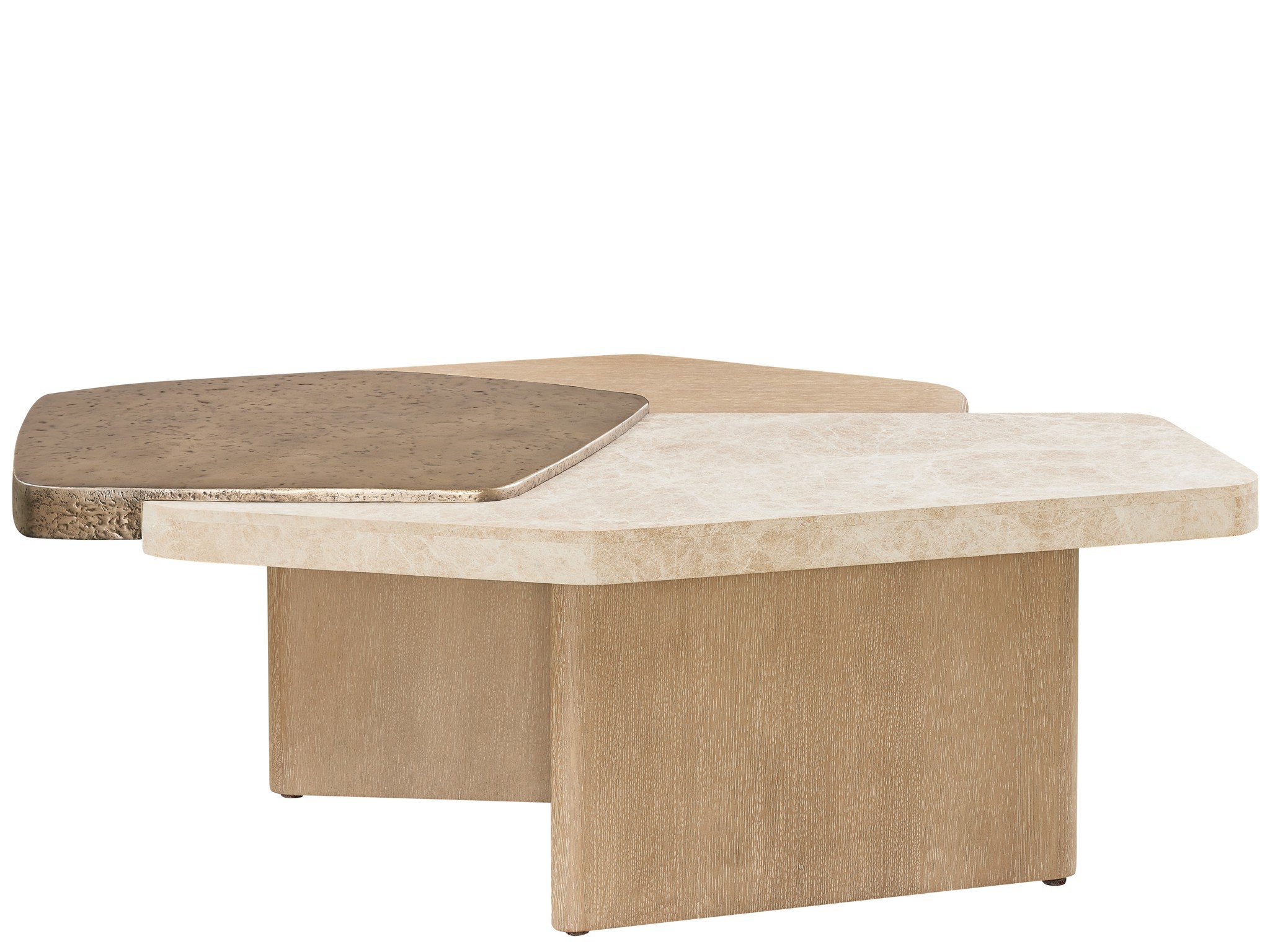 Light Emperador Nesting Tables - Silo with a white background
