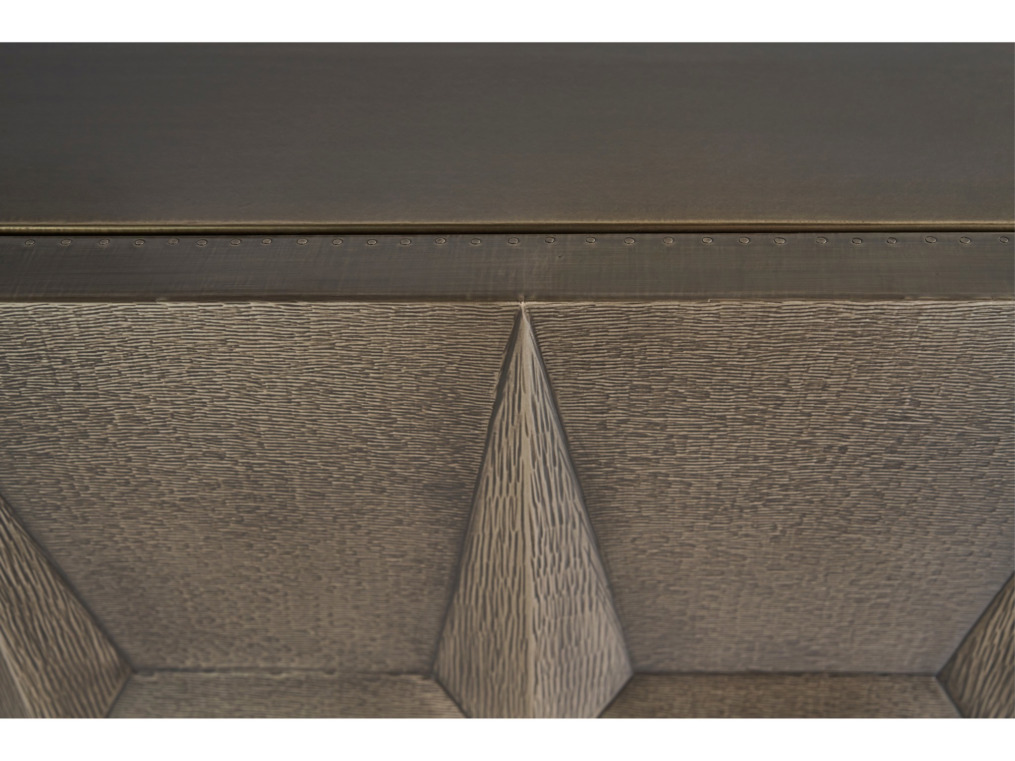 White Copper Credenza - Silo with a white background