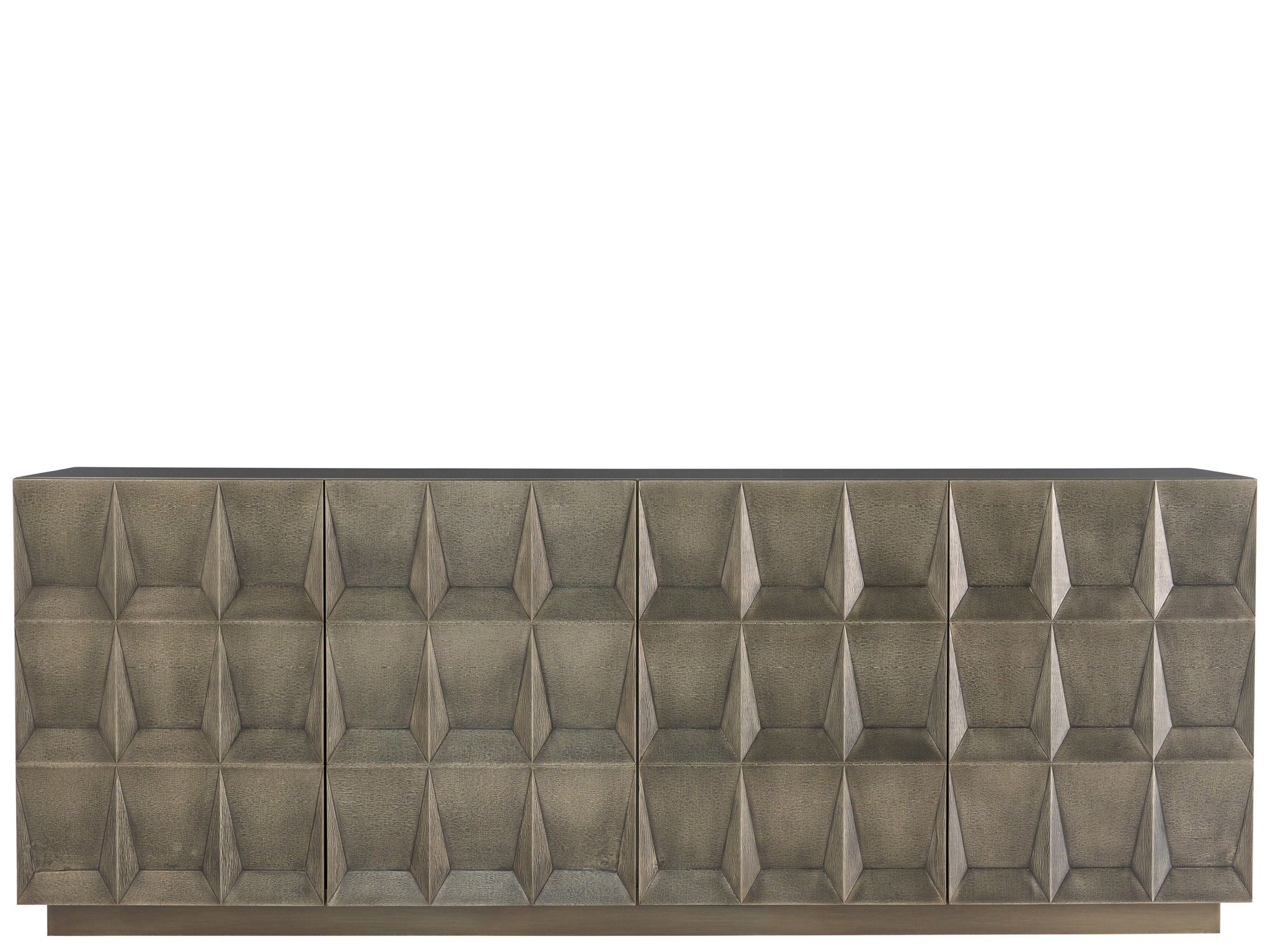White Copper Credenza - Silo with a white background