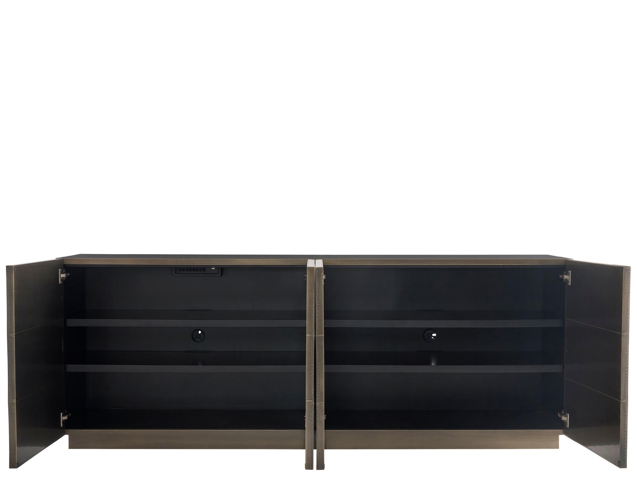 White Copper Credenza - Silo with a white background