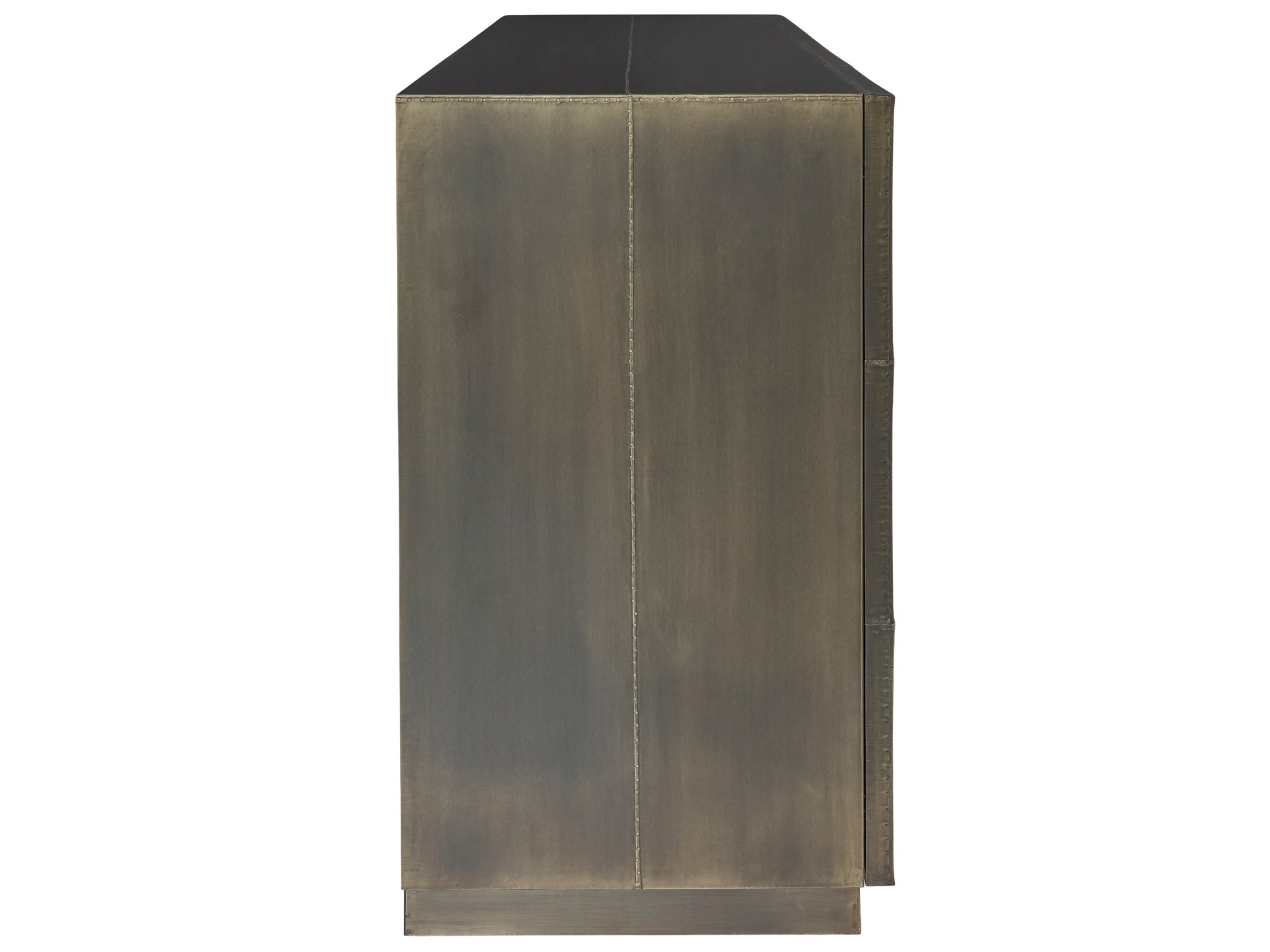 White Copper Credenza - Silo with a white background