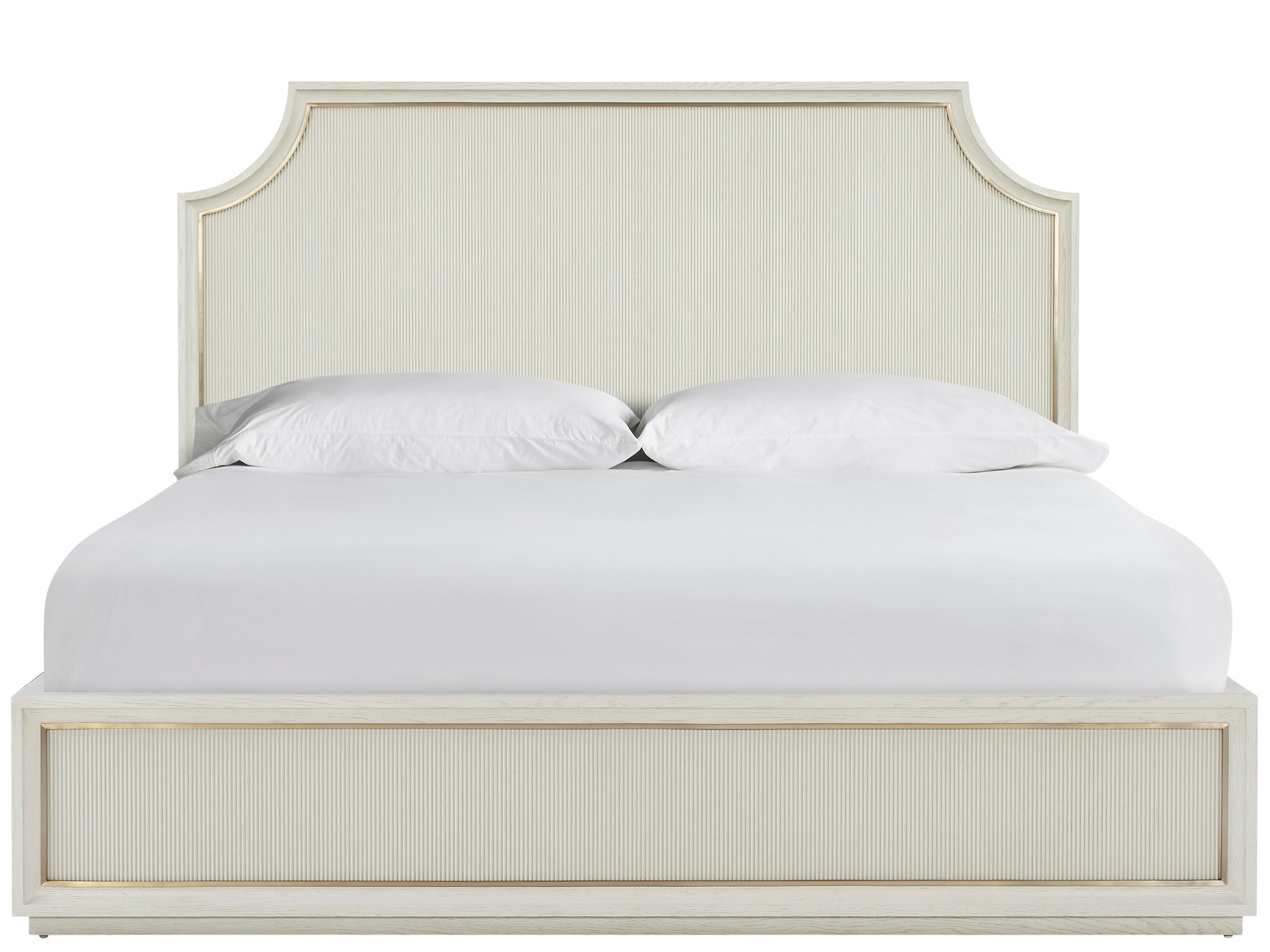 Flax Panel Bed King - Silo with a white background