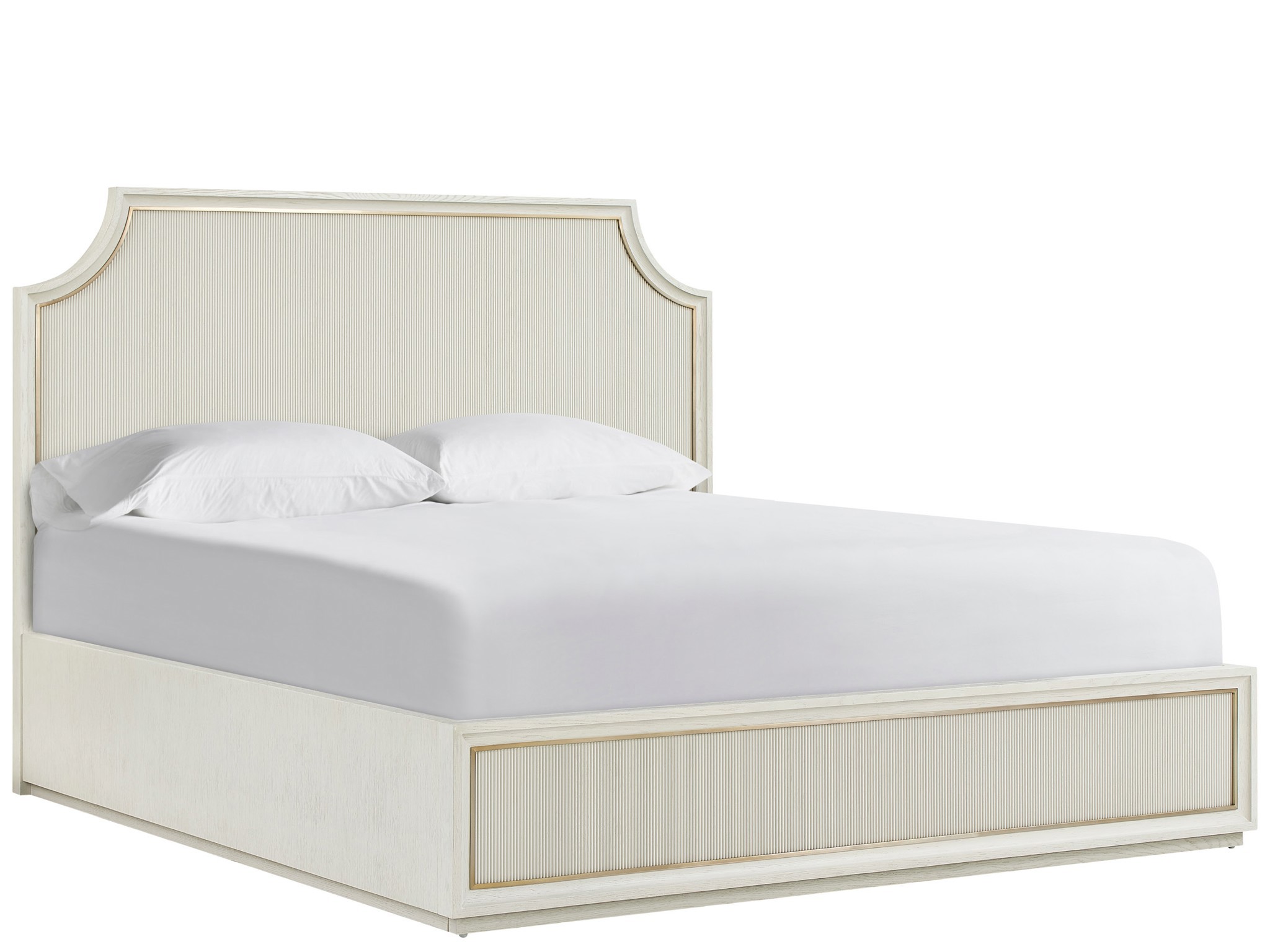 Flax Panel Bed King - Silo with a white background