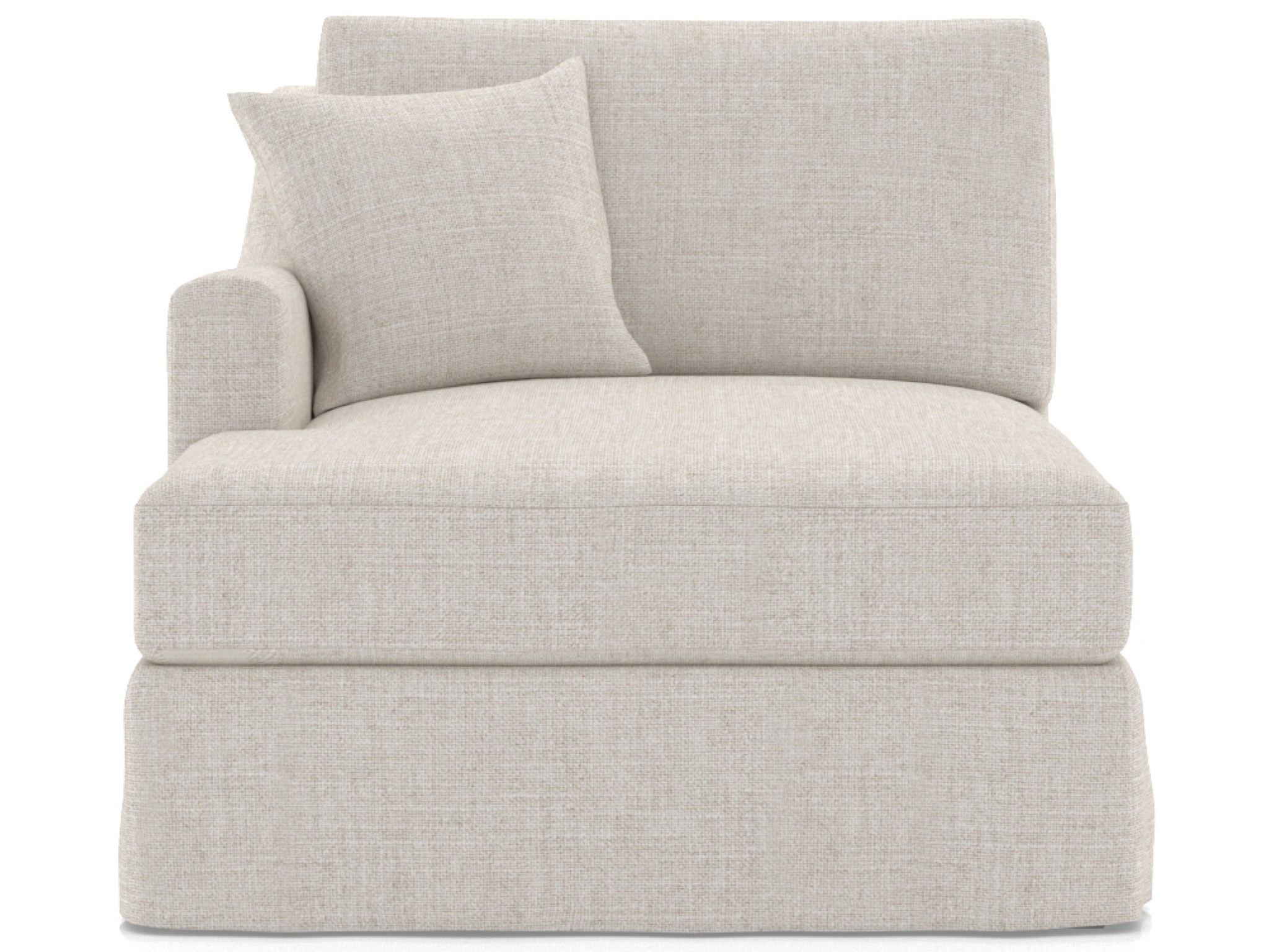Lennon Slipcover Chaise LAF - Special Order - Silo with a white background