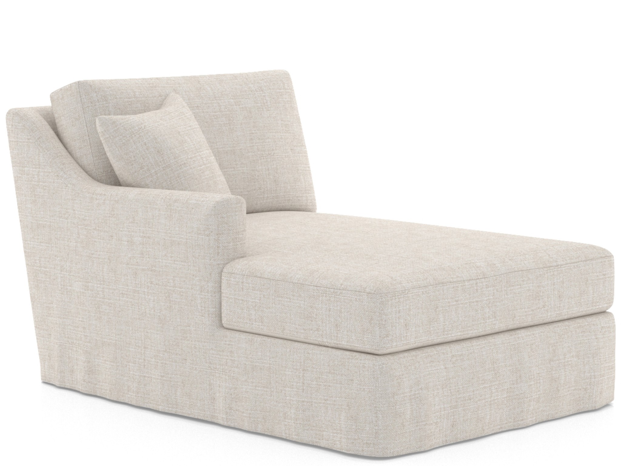 Lennon Slipcover Chaise LAF - Special Order - Silo with a white background