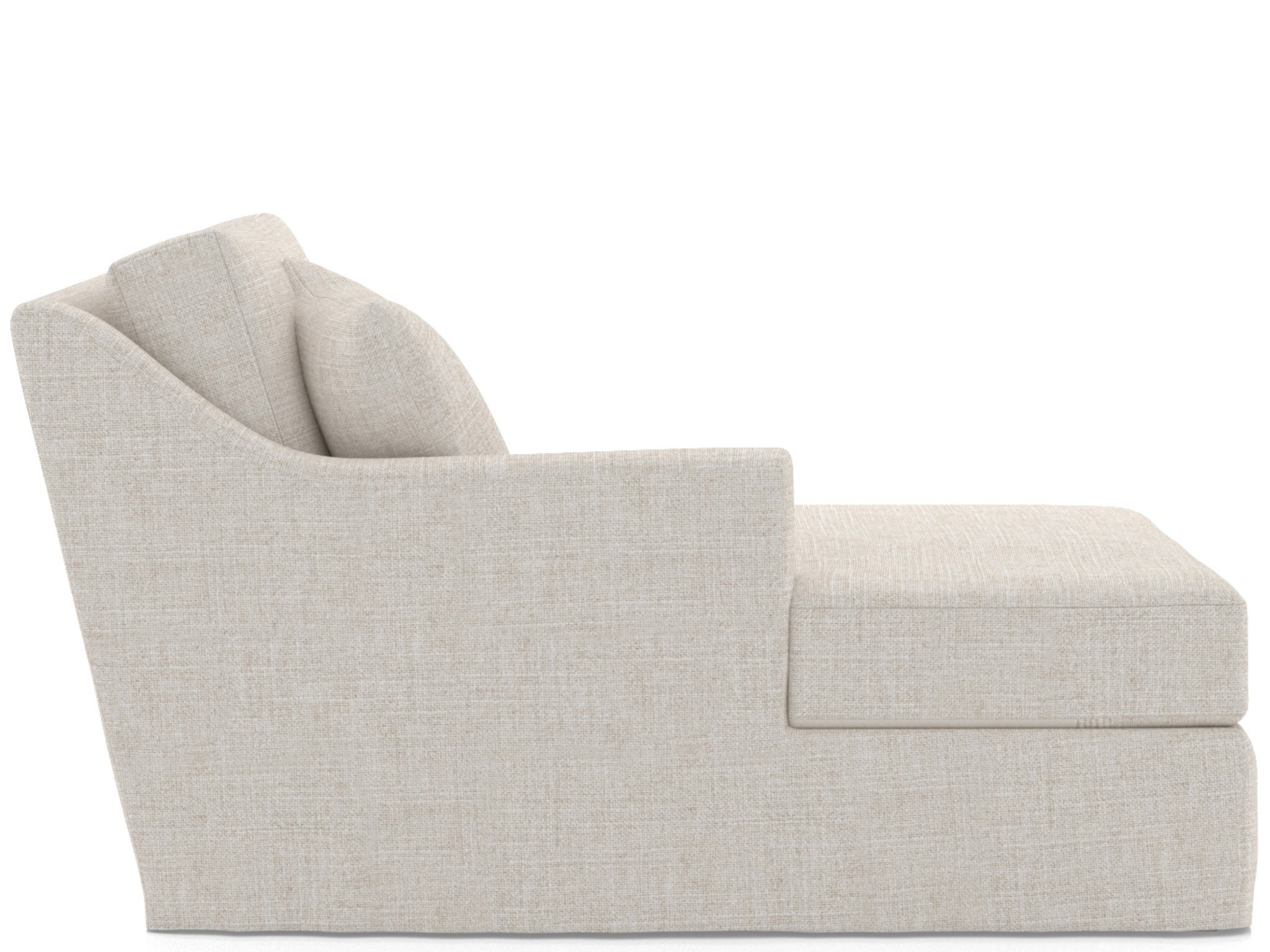 Lennon Slipcover Chaise LAF - Special Order - Silo with a white background