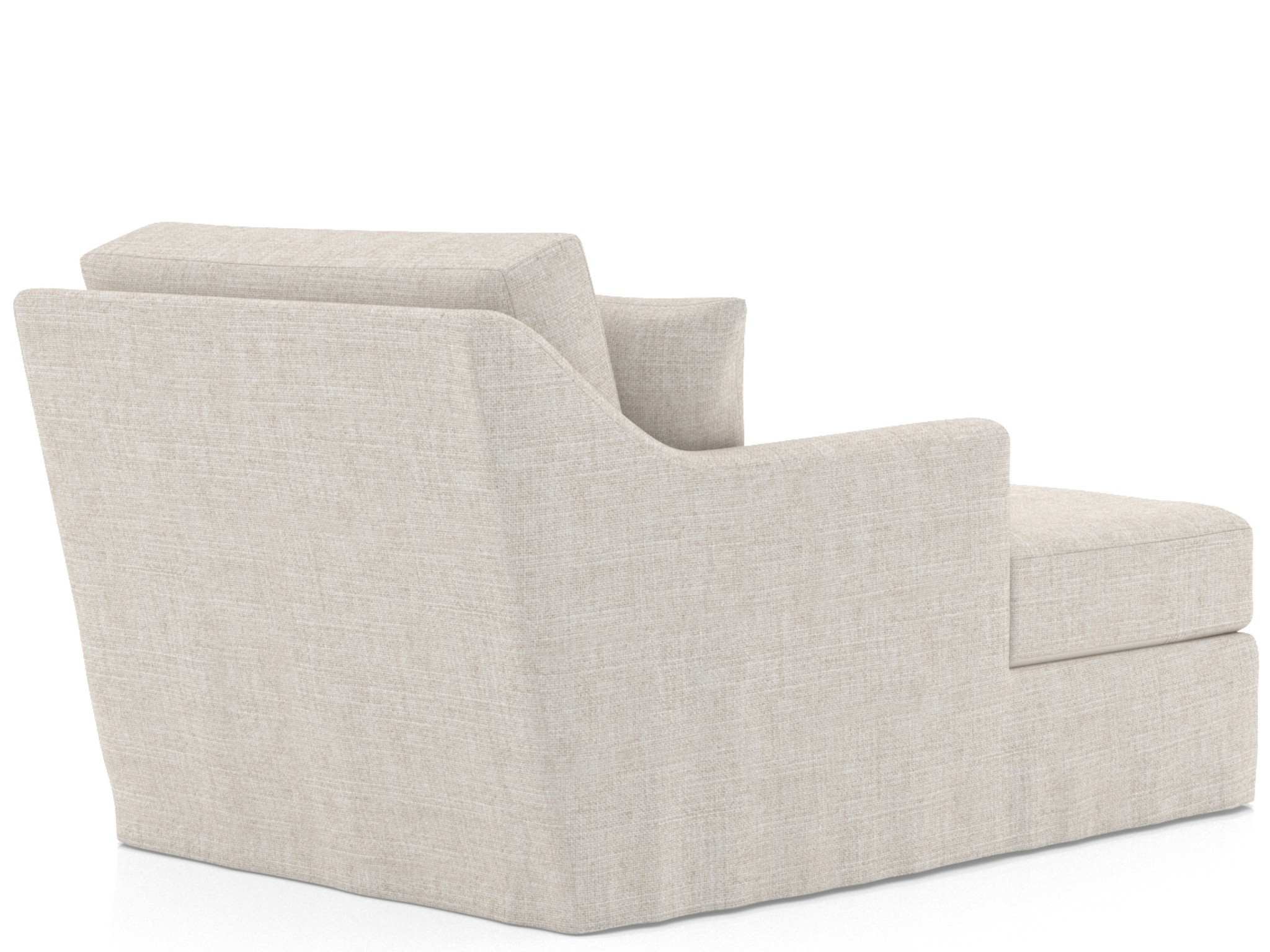 Lennon Slipcover Chaise LAF - Special Order - Silo with a white background