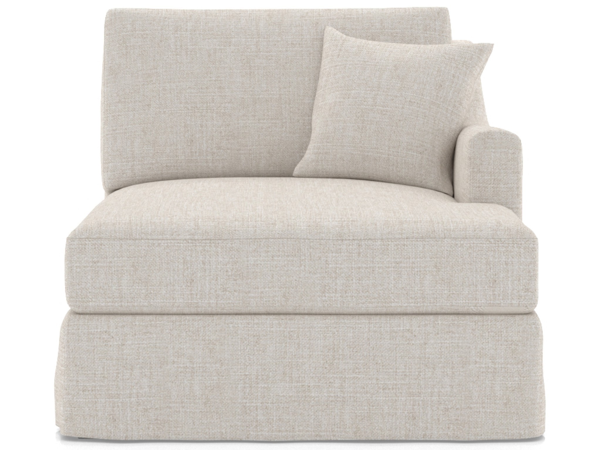 Lennon Slipcover Chaise RAF - Special Order - Silo with a white background
