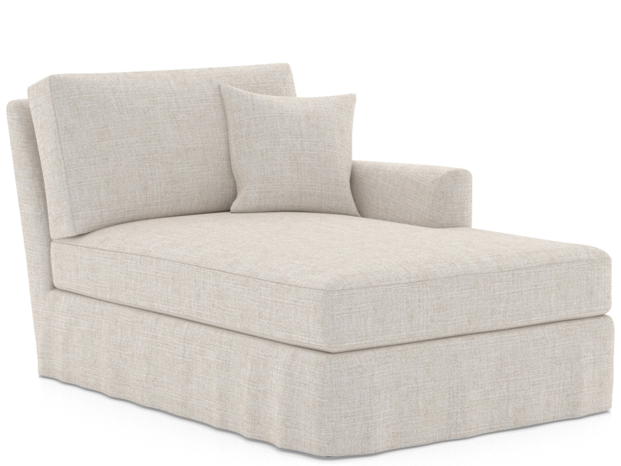 Lennon Slipcover Chaise RAF - Special Order - Silo with a white background