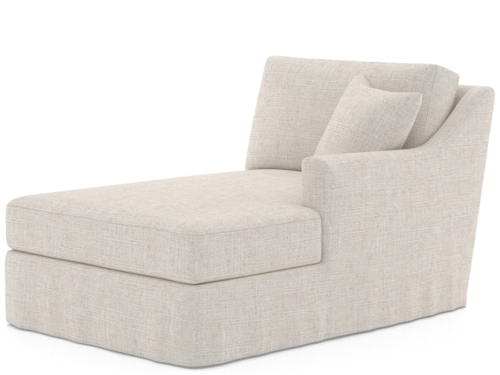 Lennon Slipcover Chaise RAF - Special Order - Silo with a white background