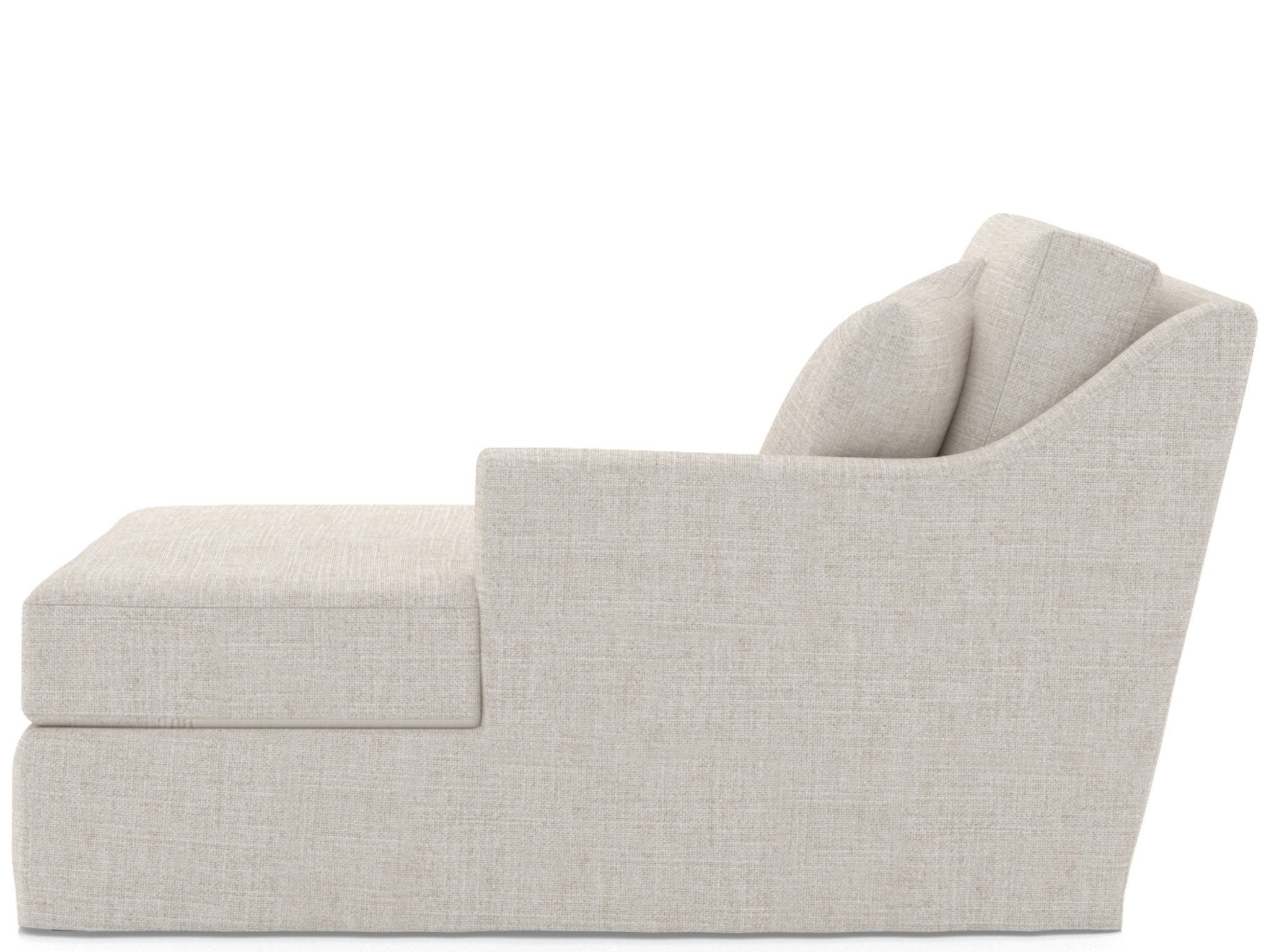 Lennon Slipcover Chaise RAF - Special Order - Silo with a white background