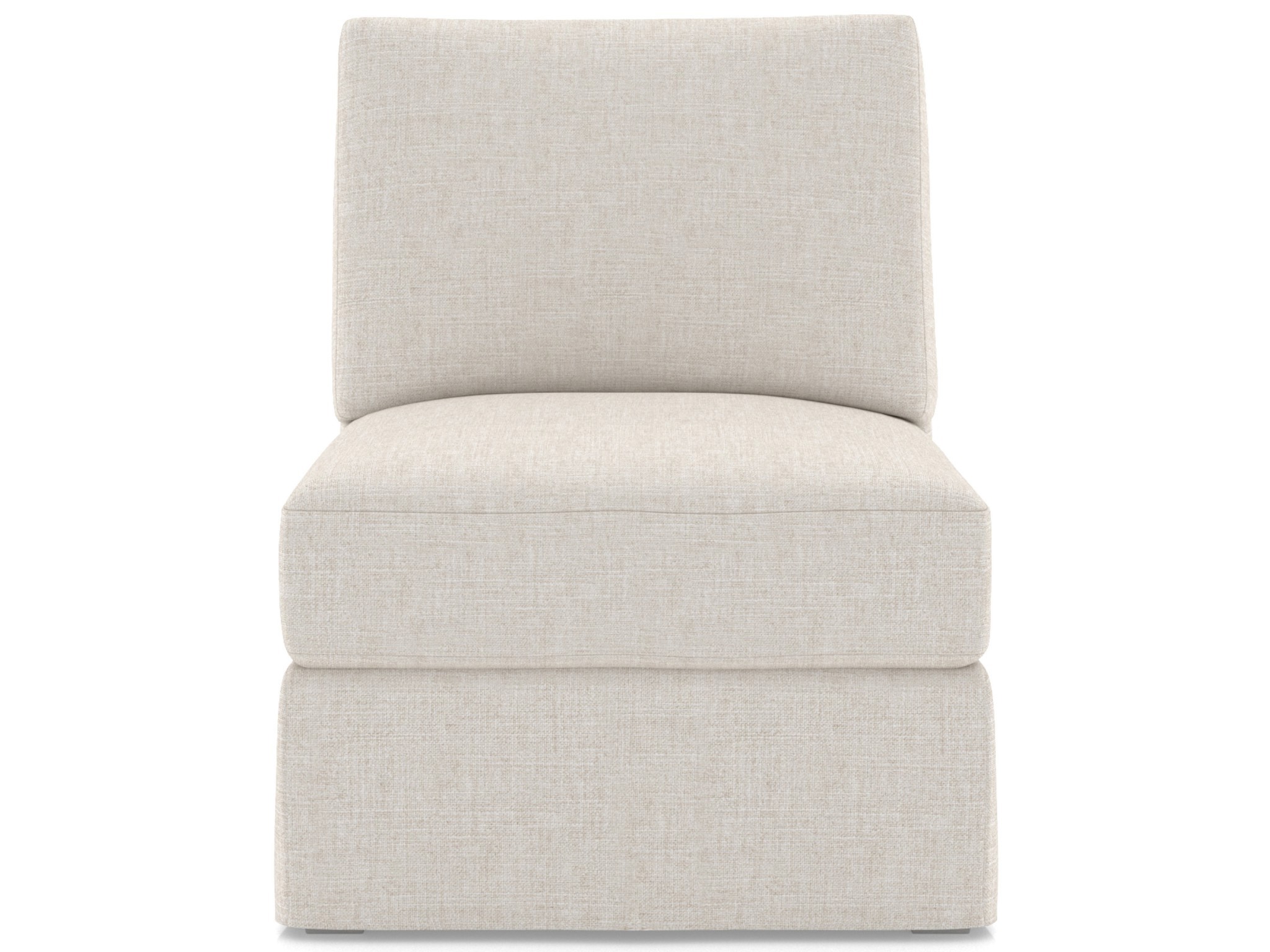 Lennon Slipcover Armless Chair - Special Order - Silo with a white background