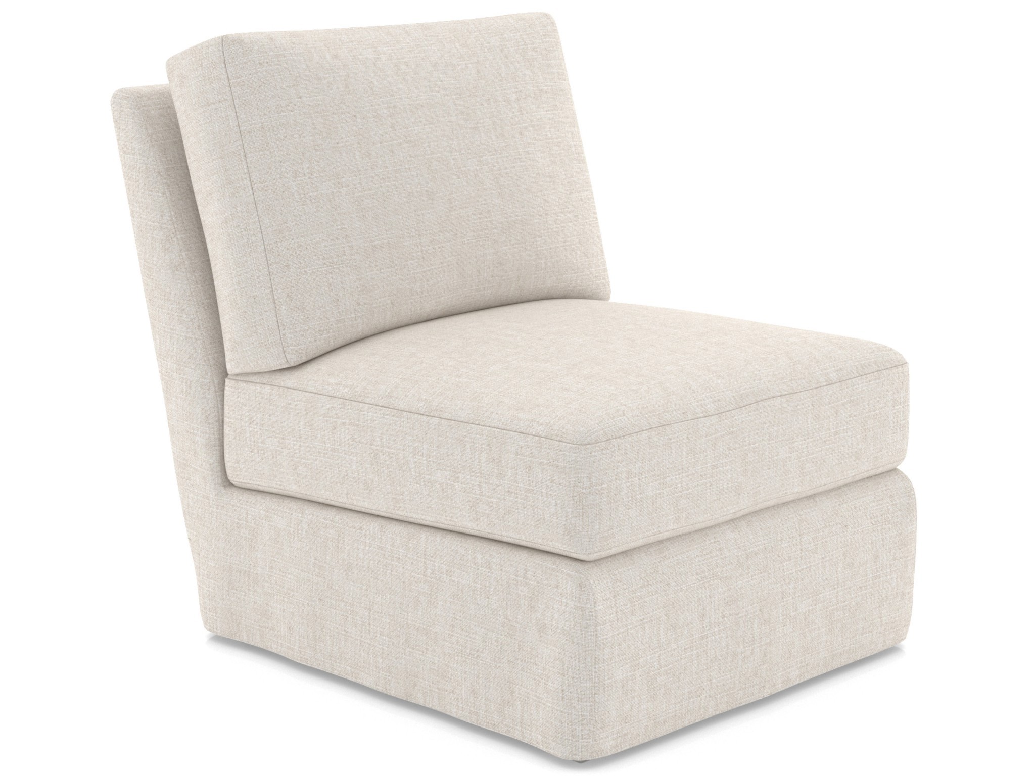 Lennon Slipcover Armless Chair - Special Order - Silo with a white background