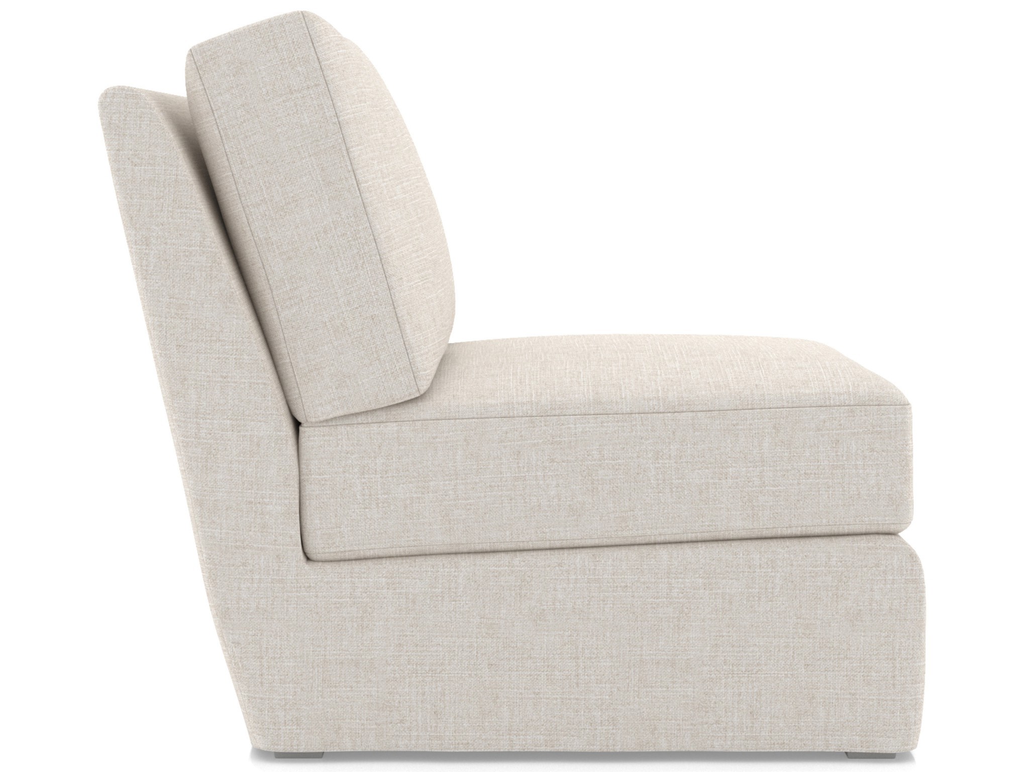 Lennon Slipcover Armless Chair - Special Order - Silo with a white background