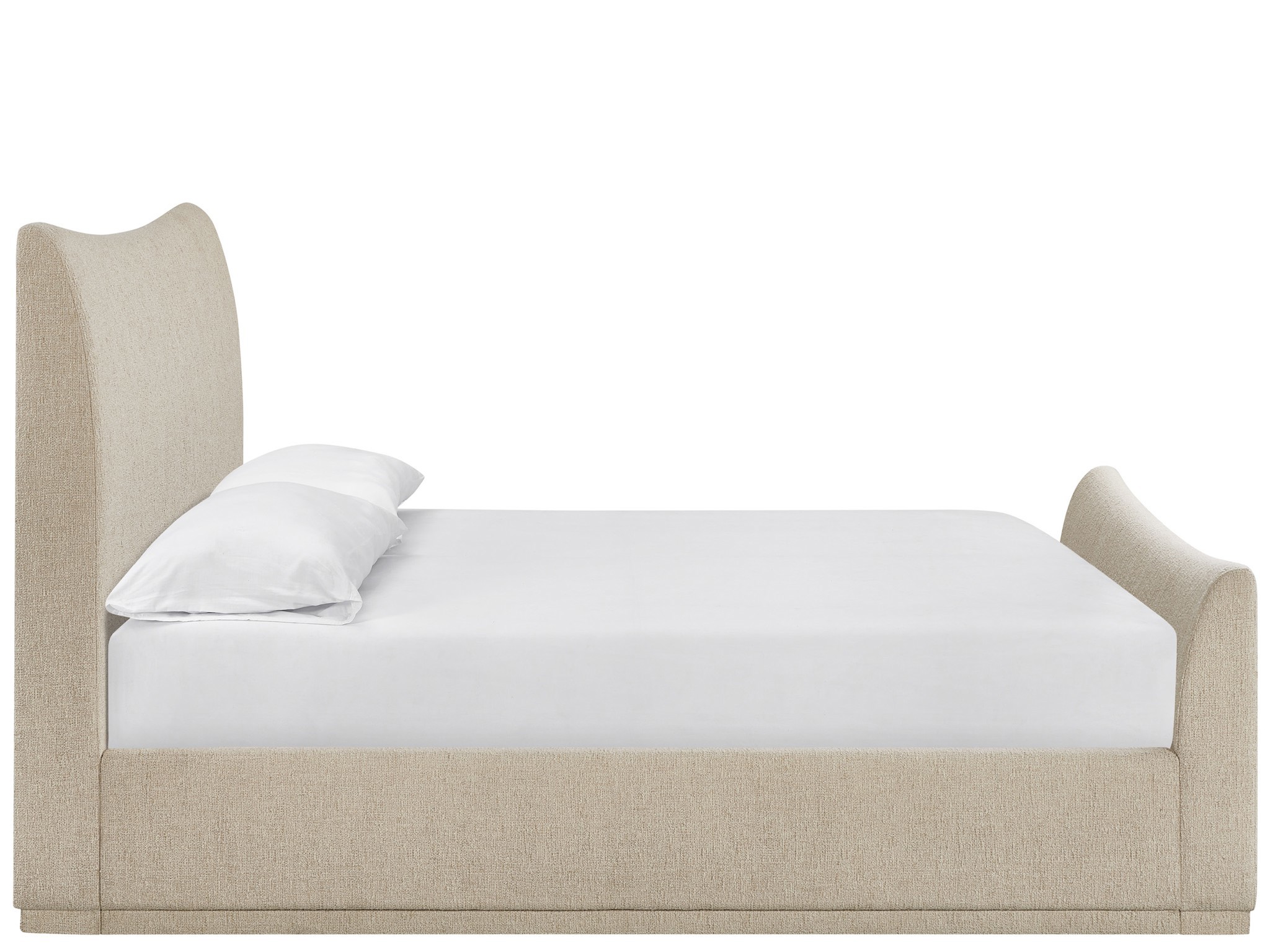 Rowen Upholstered Bed King - Silo with a white background