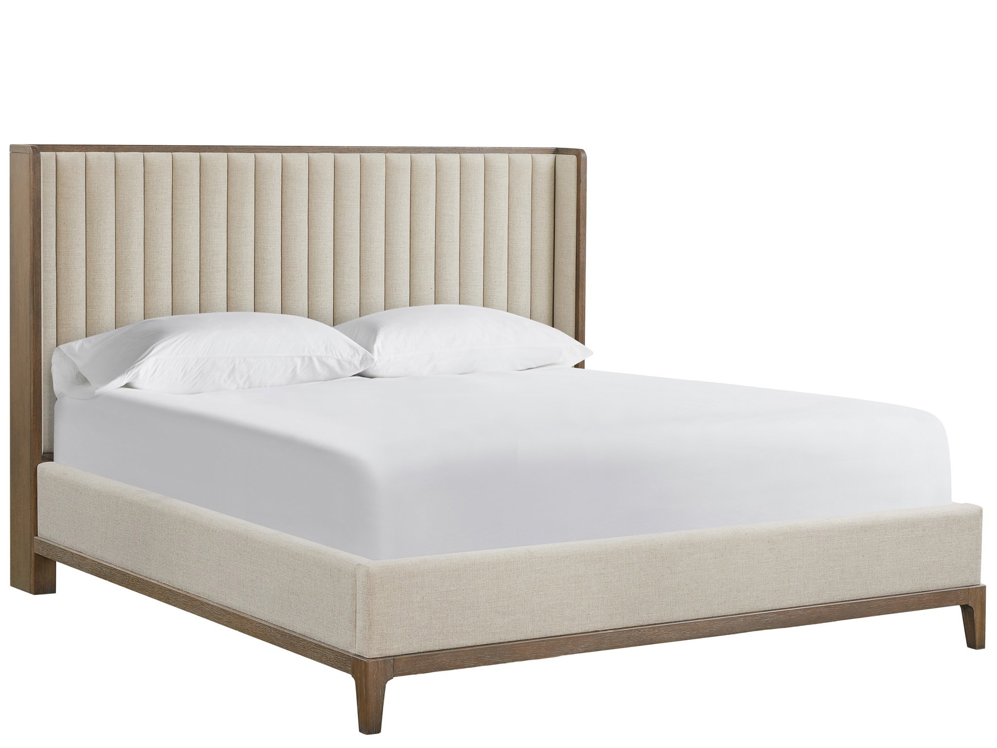 Emerie Upholstered Bed King - Silo with a white background