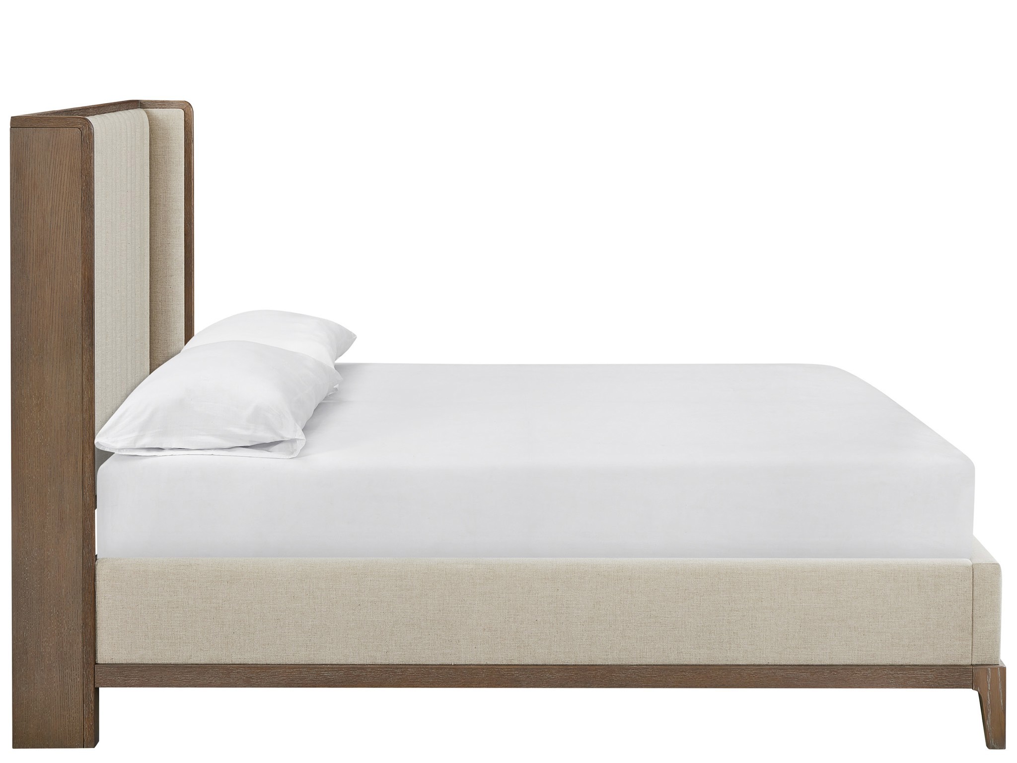 Emerie Upholstered Bed King - Silo with a white background