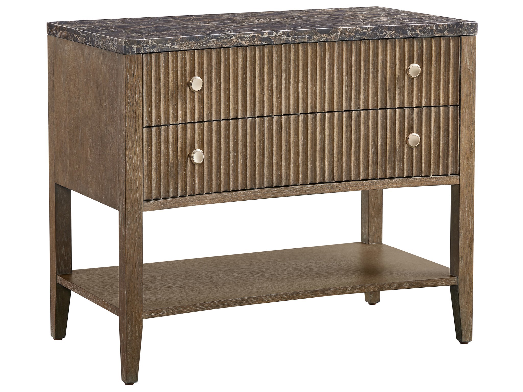 Emperador Nightstand - Silo with a white background