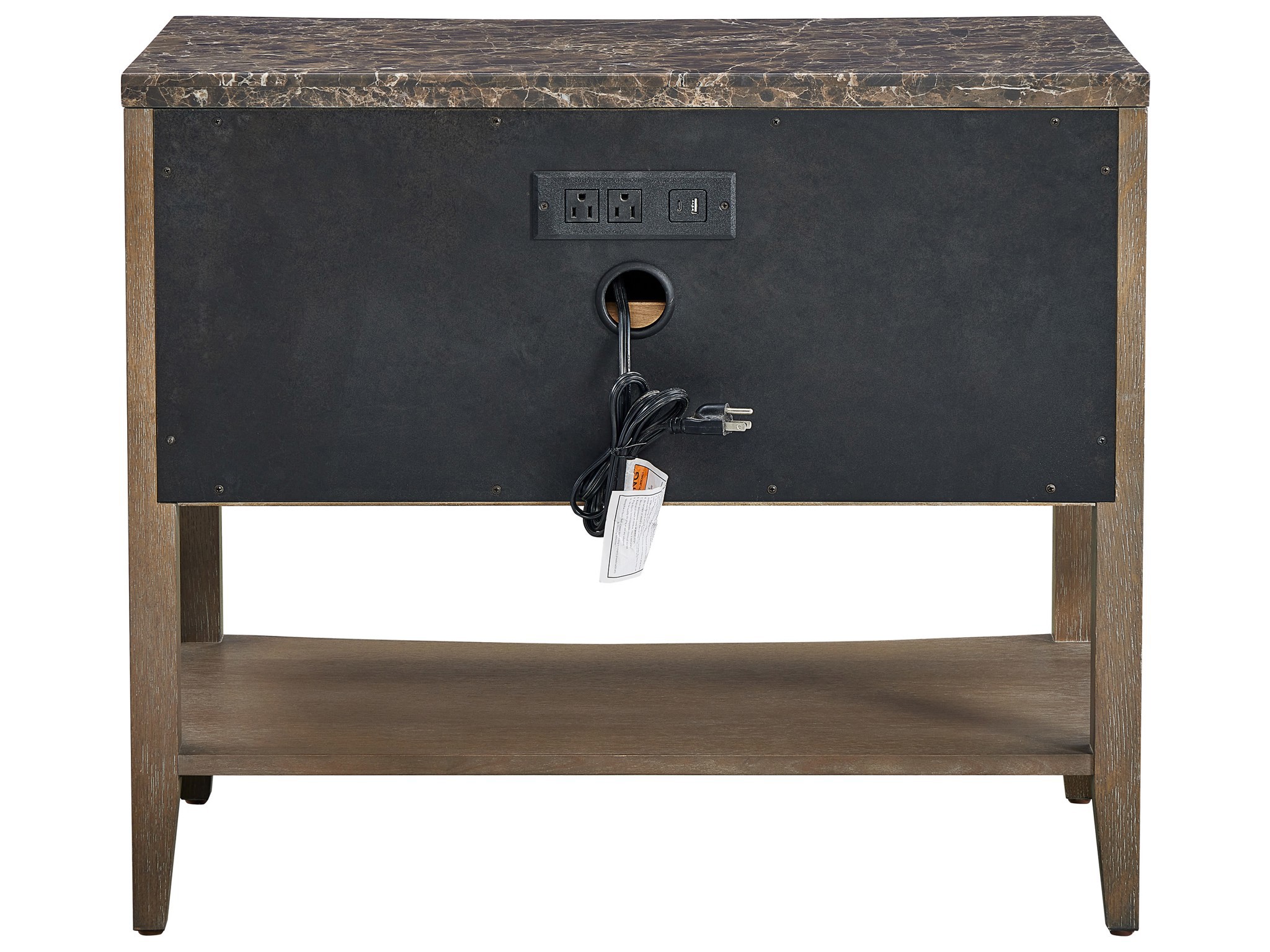Emperador Nightstand - Silo with a white background