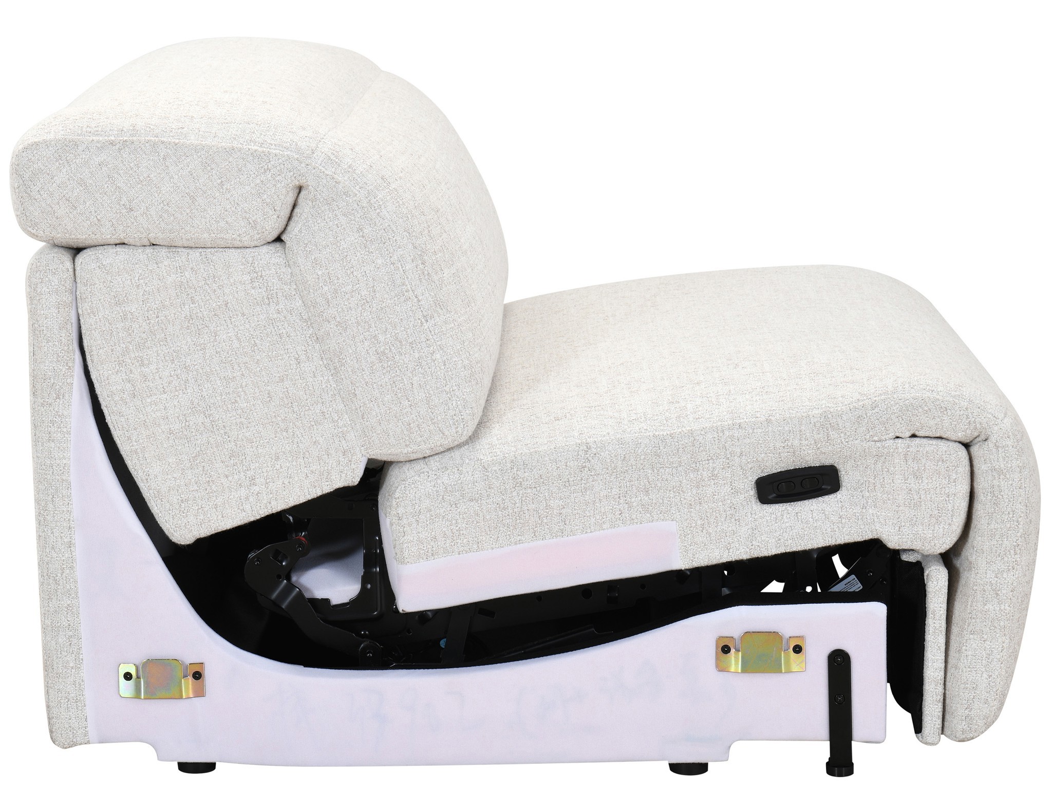 Maddox Armless Recliner - Silo with a white background