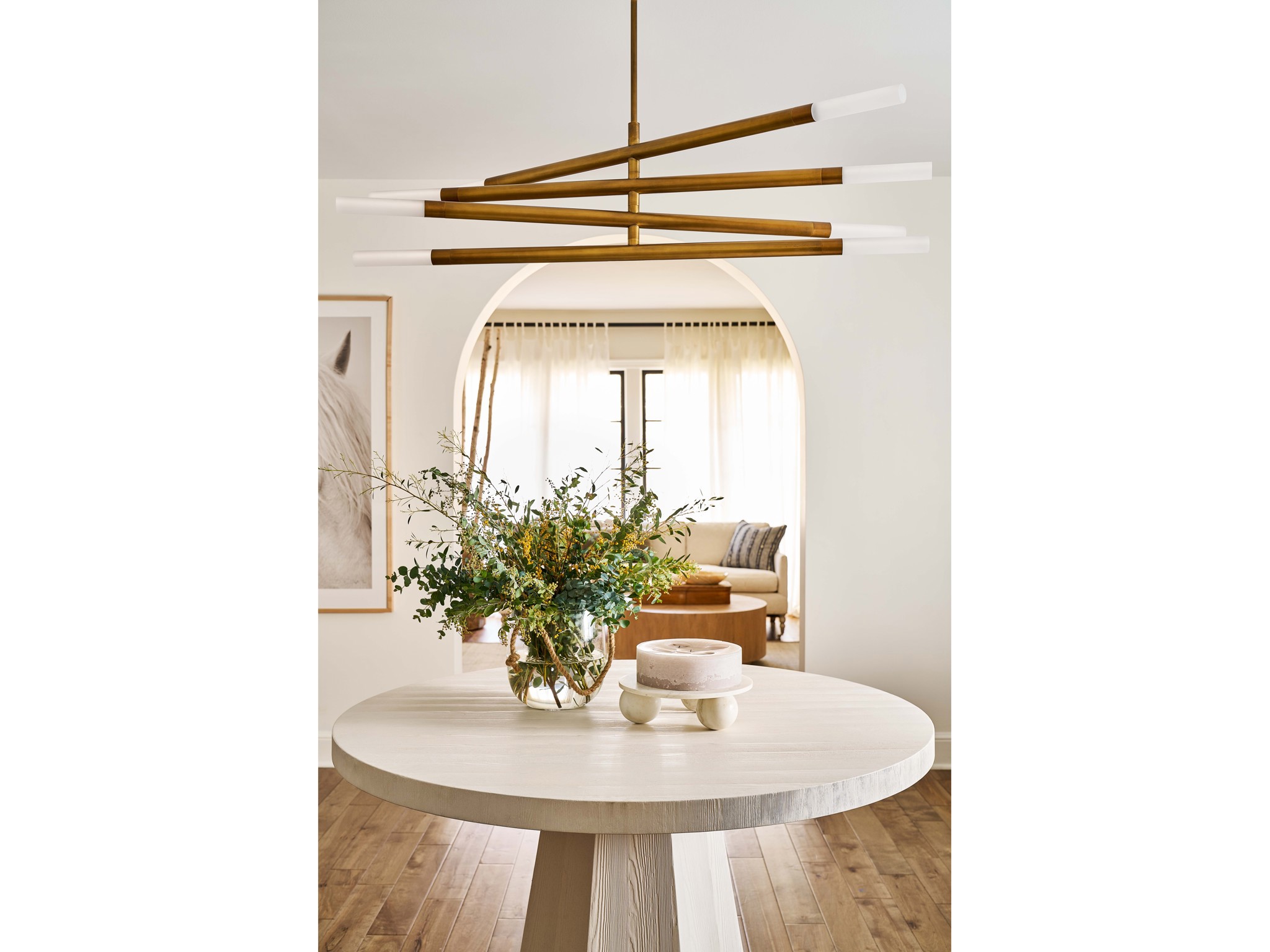 Mackinaw Round Dining Table - Multiple item room scene