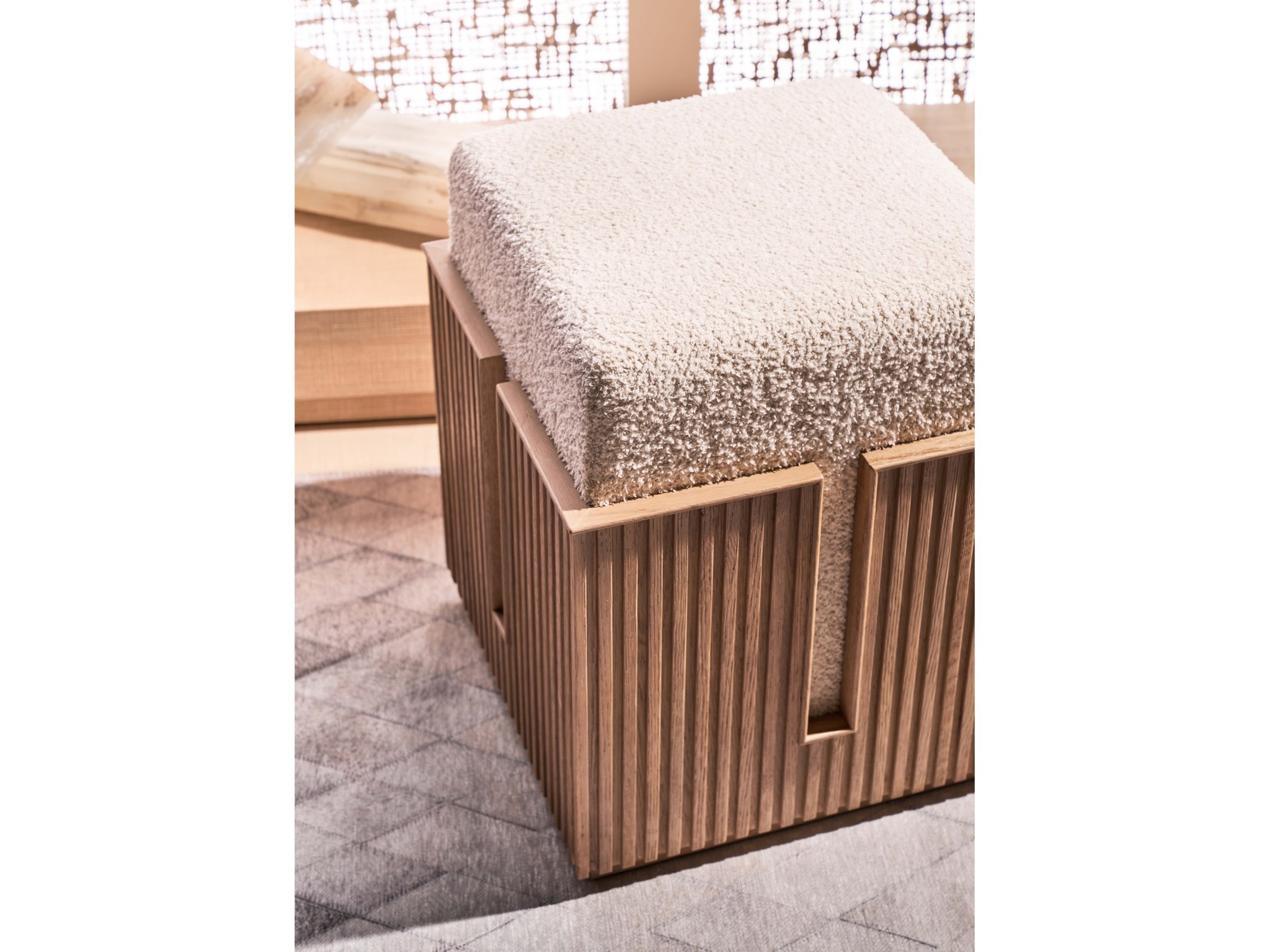 Carmen Bunching Stool - Multiple item room scene