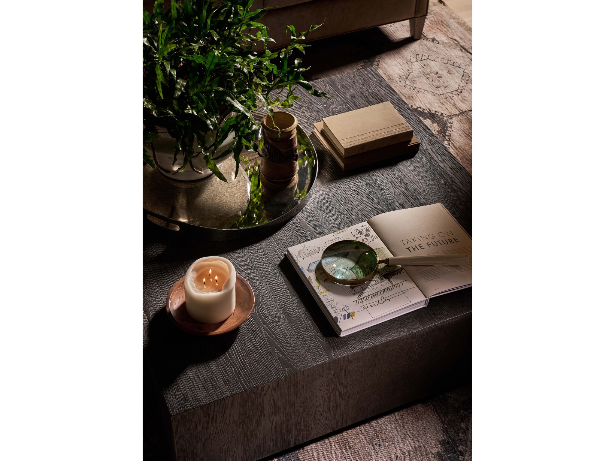 Obsidian Square Cocktail Table - Multiple item room scene