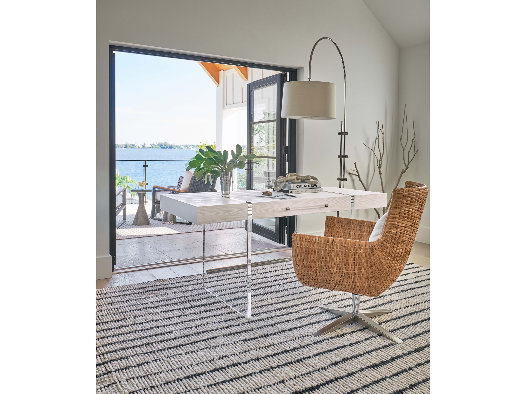 Cabo Writing Desk - Multiple item room scene