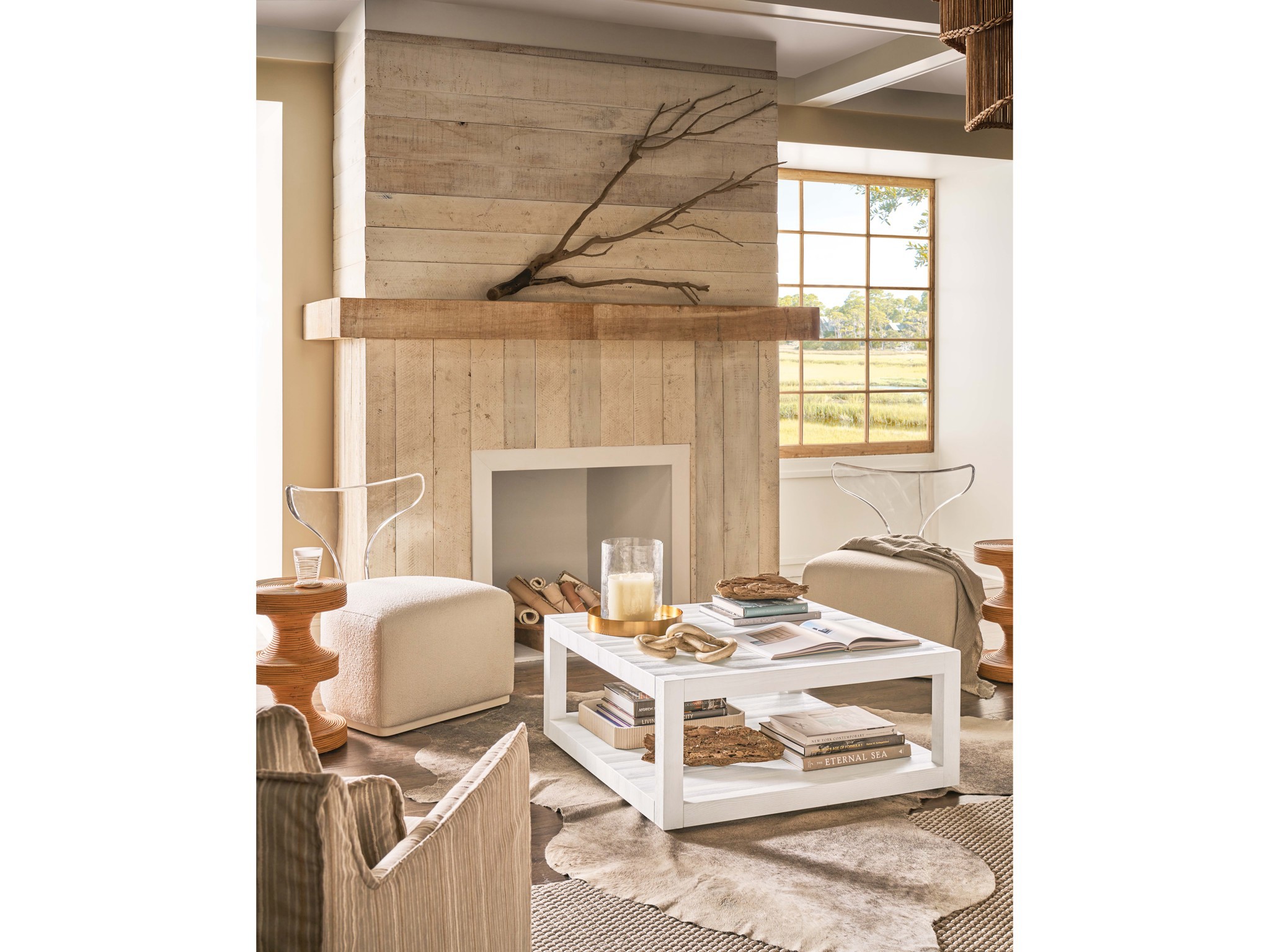 Hermosa Square Cocktail Table - Multiple item room scene