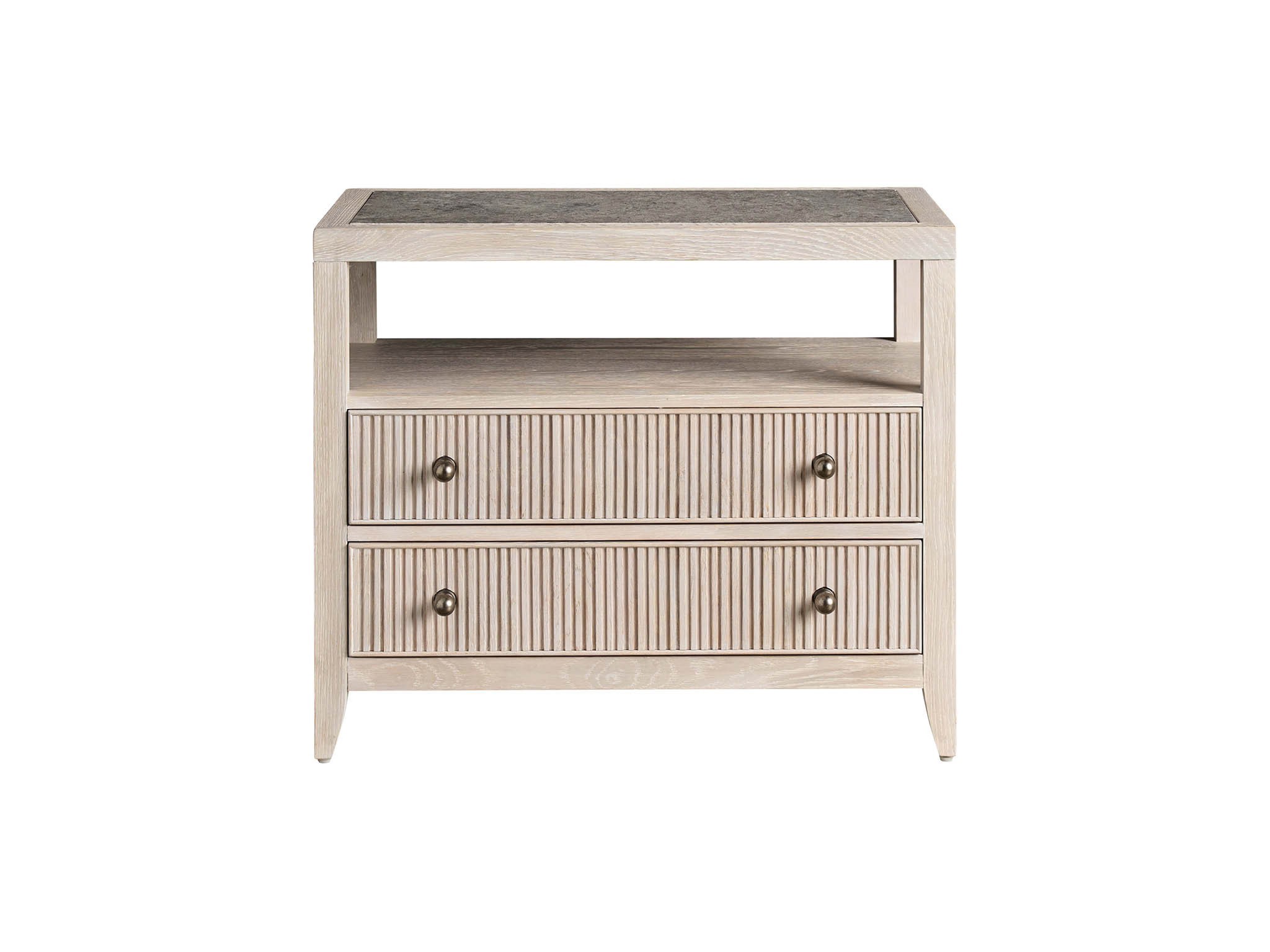 Carmen Two Drawer Nightstand - Silo with a white background