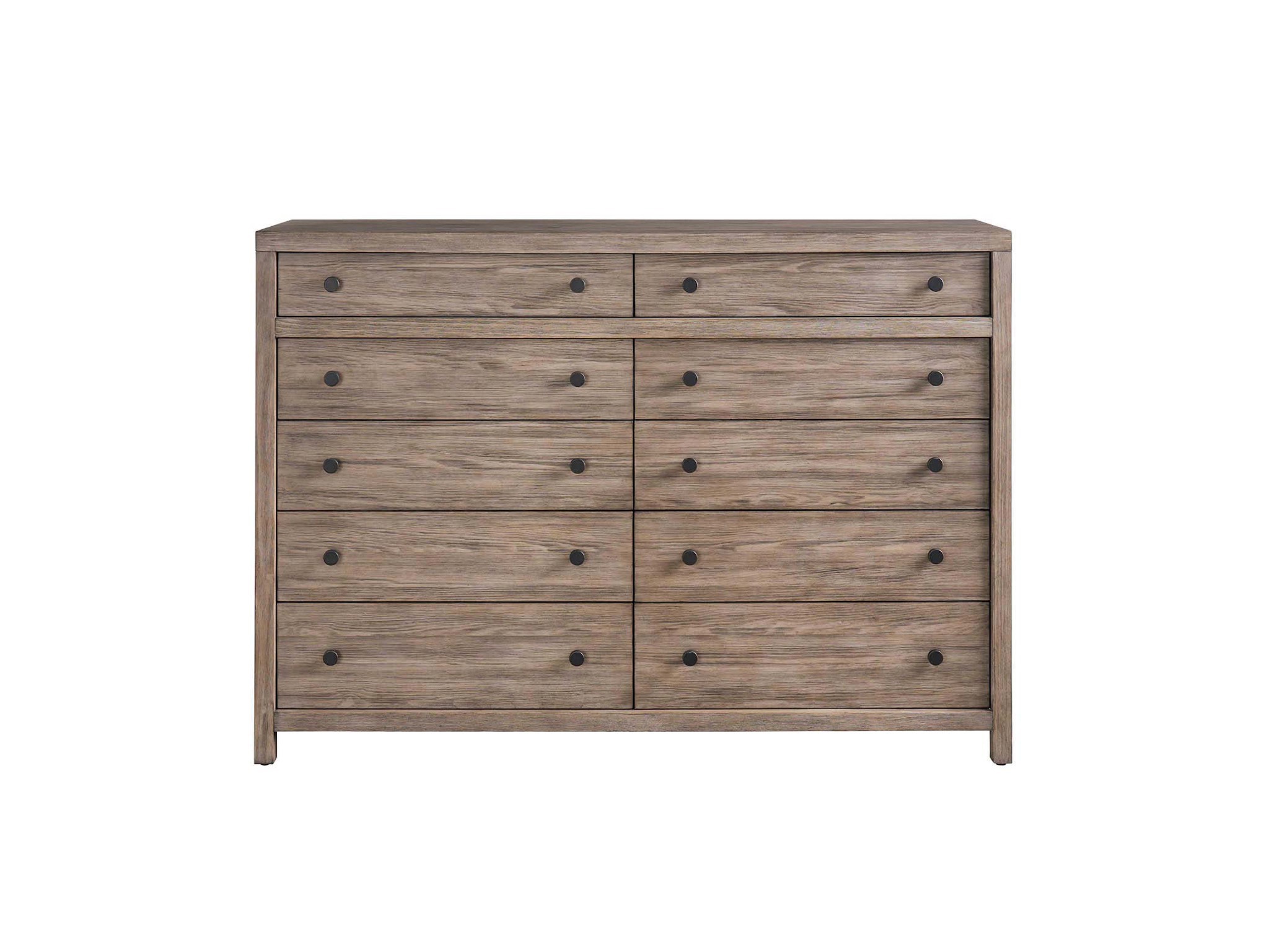 Boulder Ten Drawer Dresser - Silo with a white background