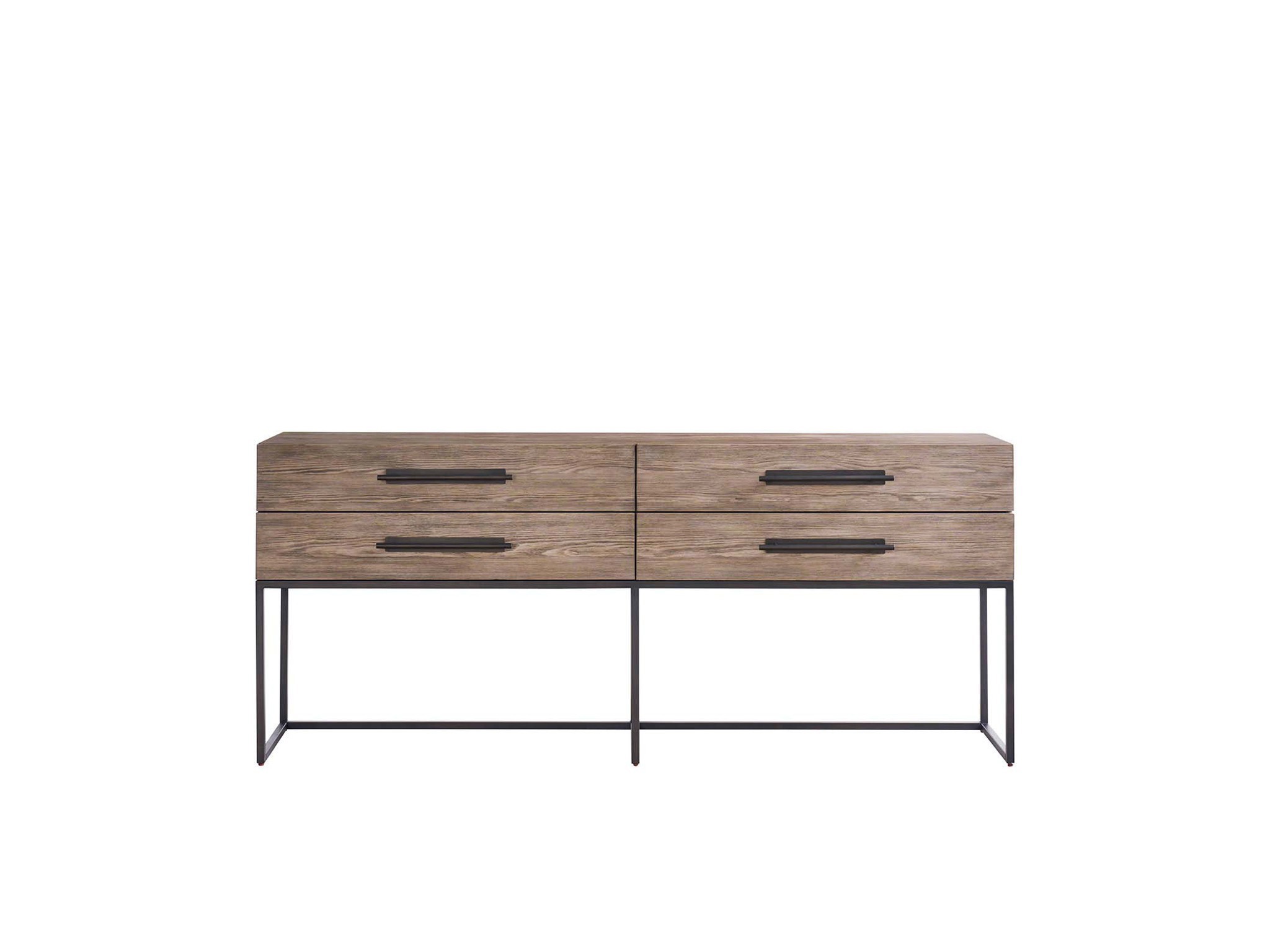 Boulder Metal Base Console - Silo with a white background