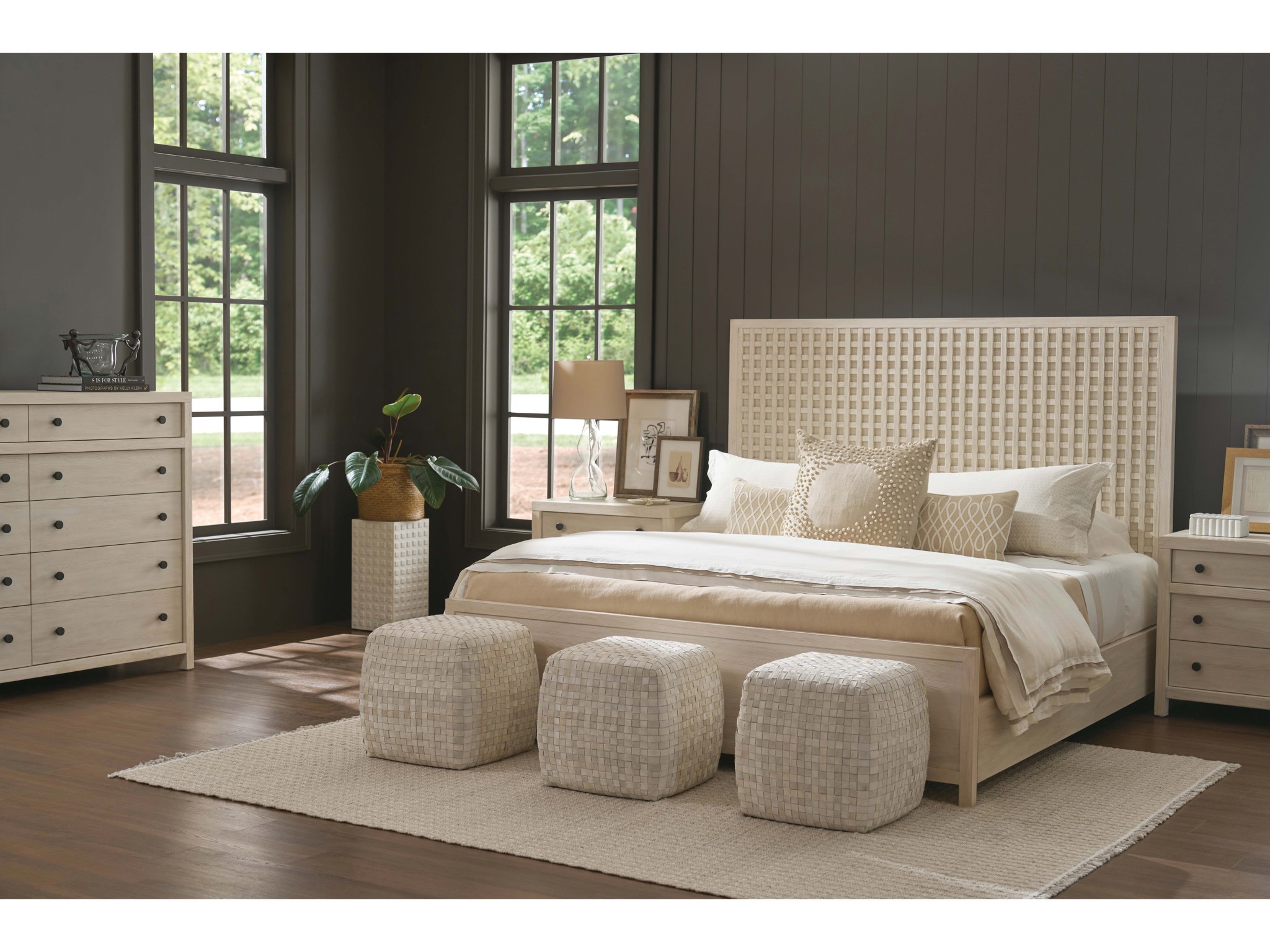 River Rock Panel Bed King - Multiple item room scene