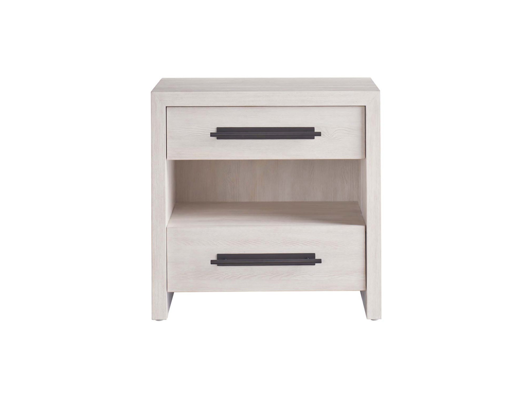 River Rock Two Drawer Nightstand - Silo with a white background