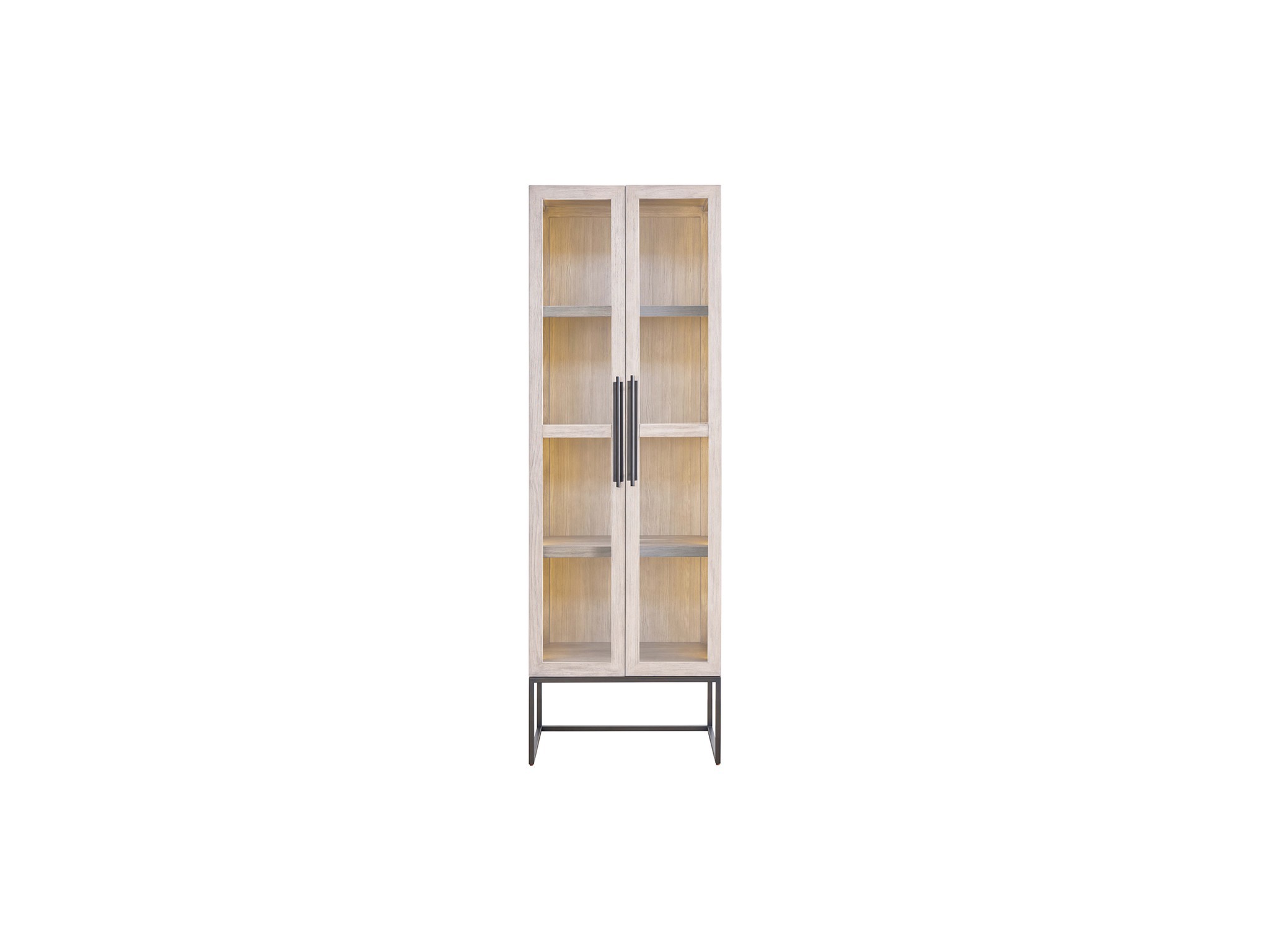 River Rock Display Cabinet - Silo with a white background