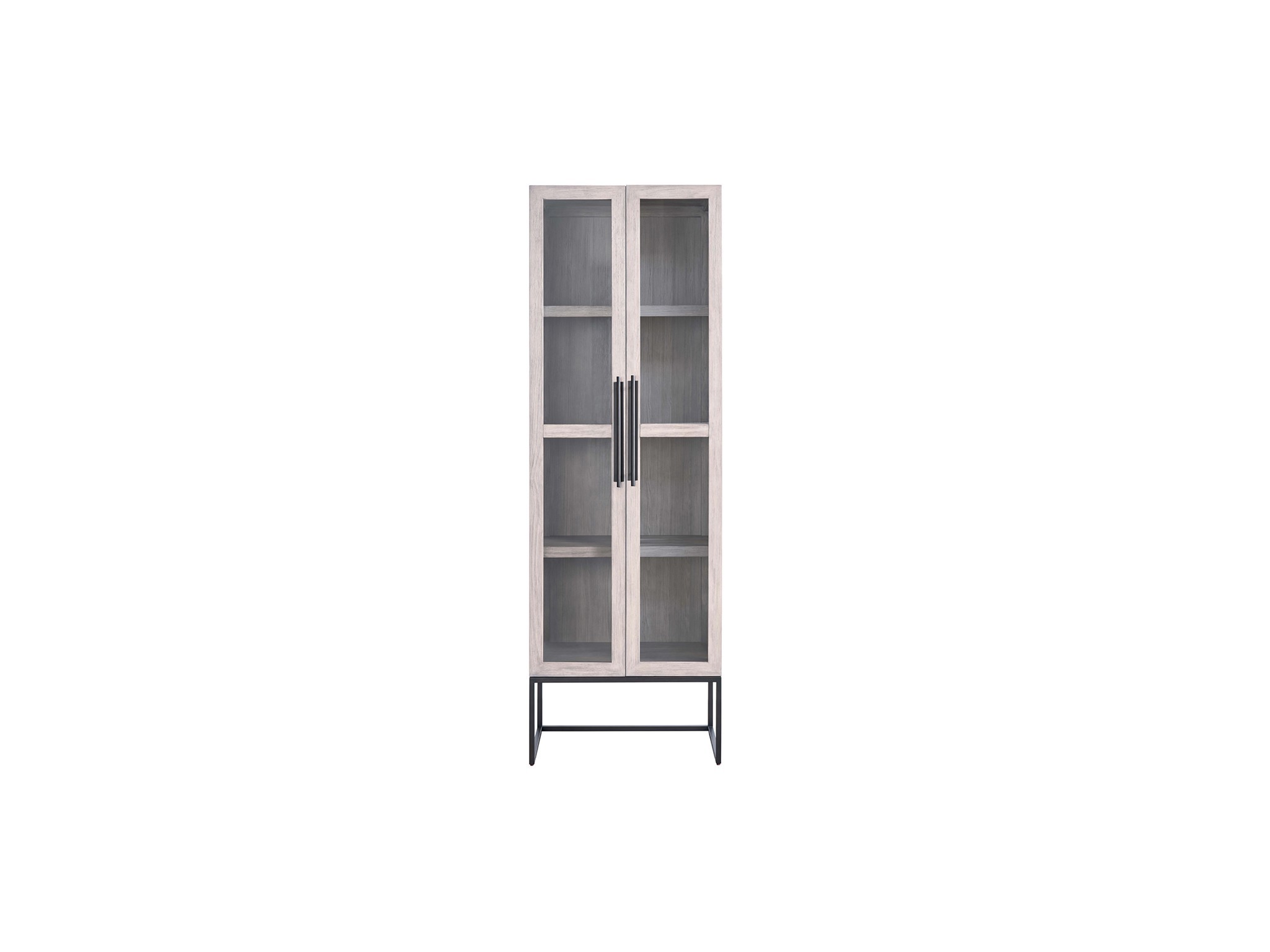 River Rock Display Cabinet - Silo with a white background