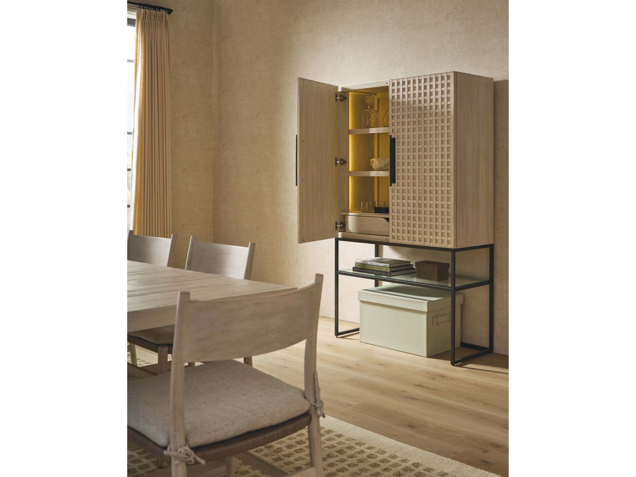 River Rock Bar Cabinet - Multiple item room scene
