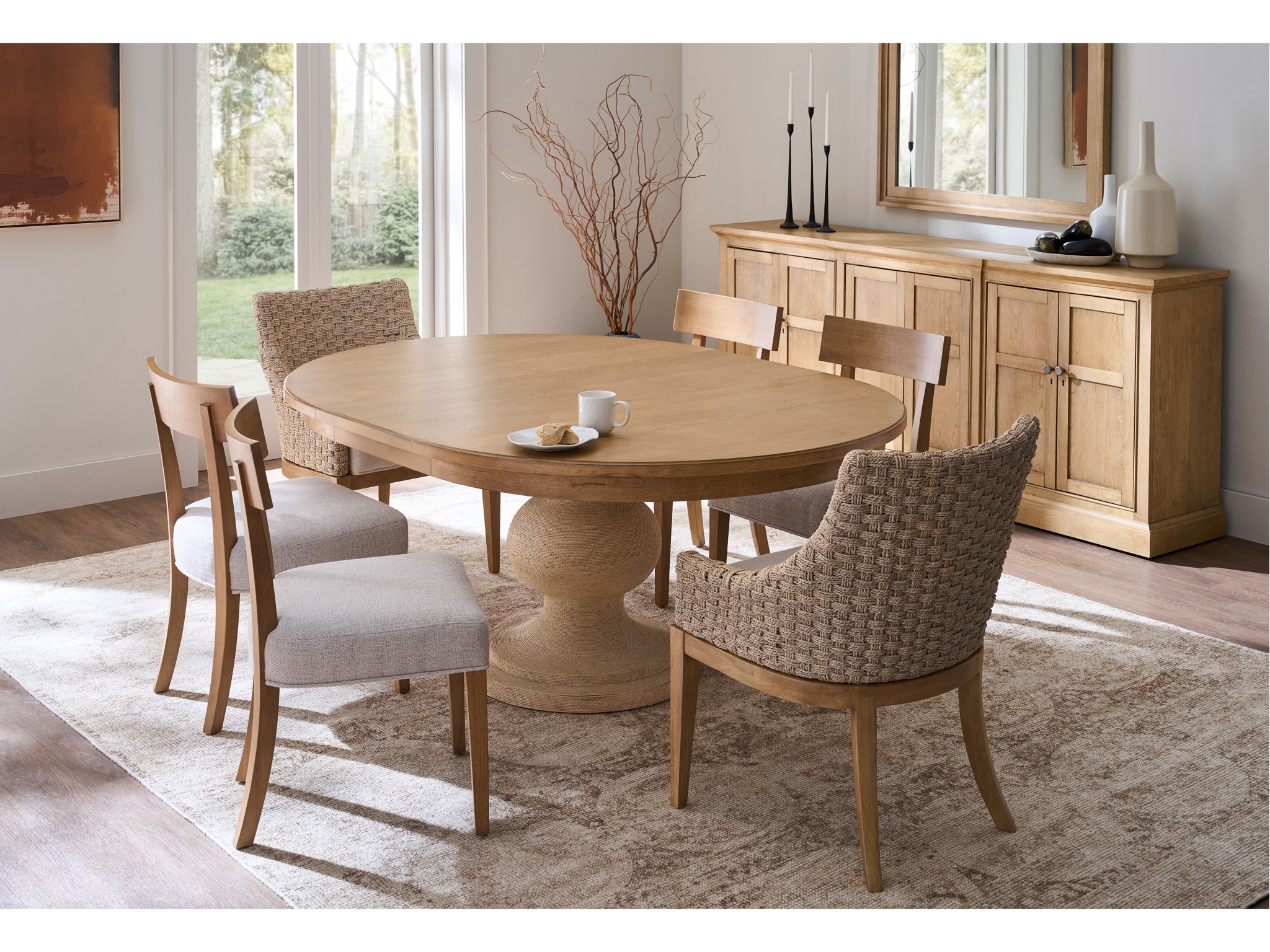 Brindle Woven Chair - Multiple item room scene