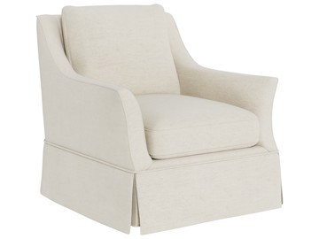 Henri Skirted Swivel Chair - Special Order